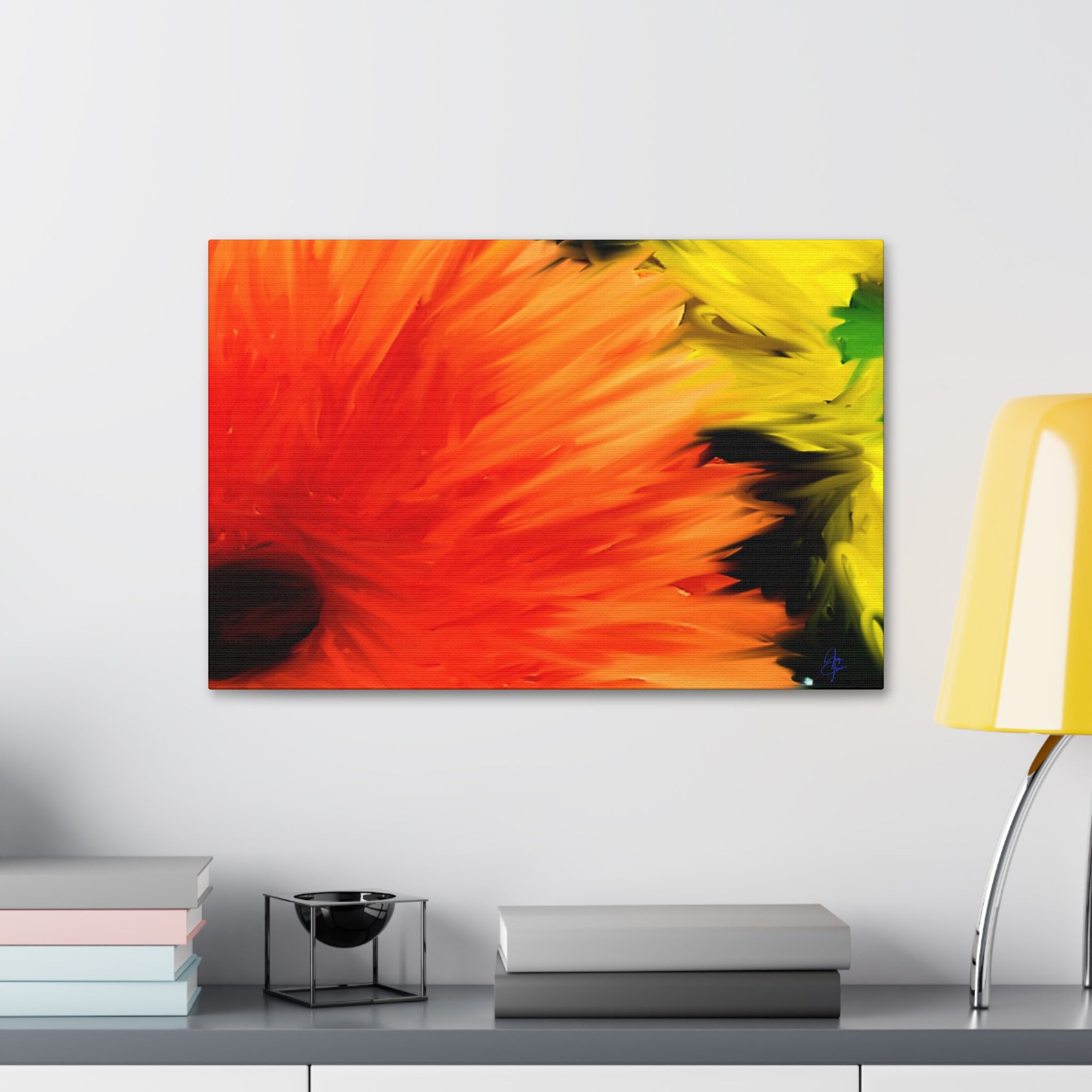 Sunflower Burst Canvas Wall Art - Stretched 1.5"