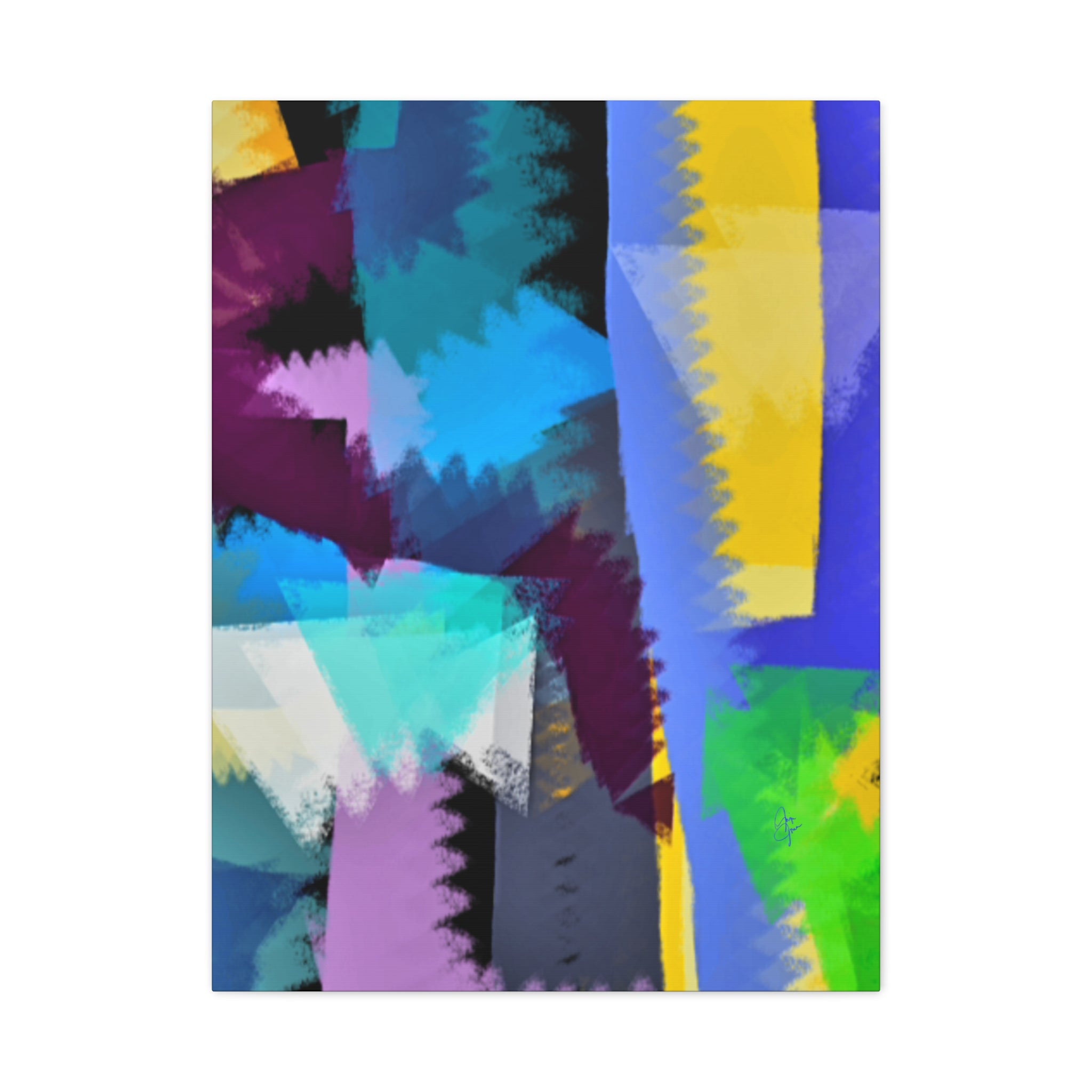Abstract Color Burst Canvas Print — Vibrant Geometric Wall Art