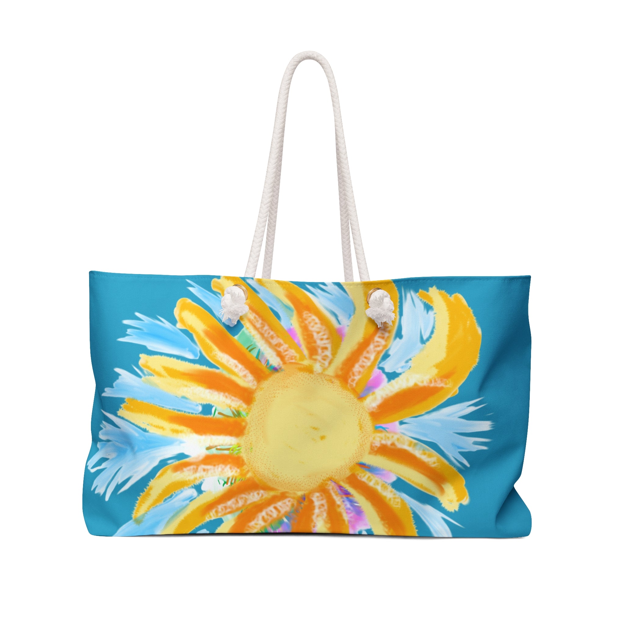 Sunburst Weekender Bag — Bright Beach Travel Tote