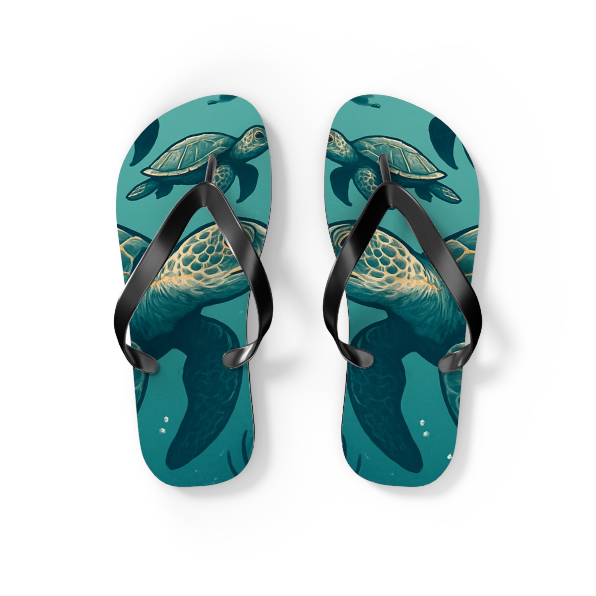 Turtle Print Flip Flops for Beach Lovers