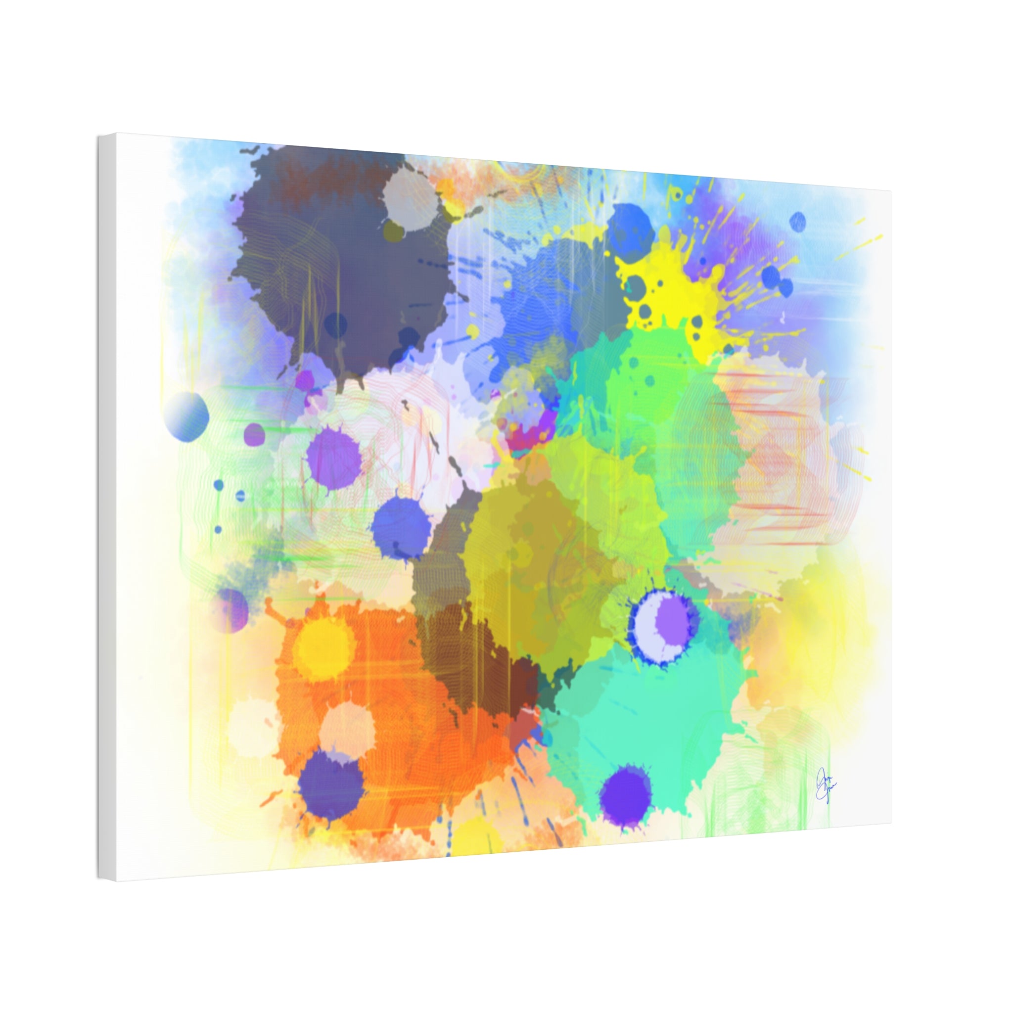 Abstract Color Splash Canvas Print — Stretched 1.5"