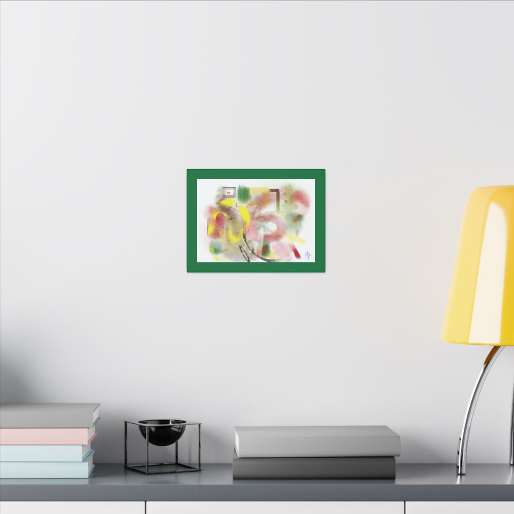 Abstract Color Burst Matte Canvas Wall Art — Green-Edged Stretched Print