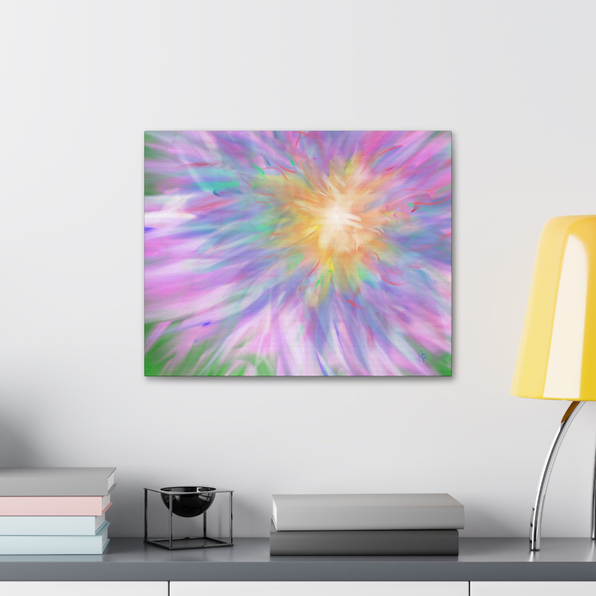 Vibrant Lilypad Stretched Canvas Wall Art
