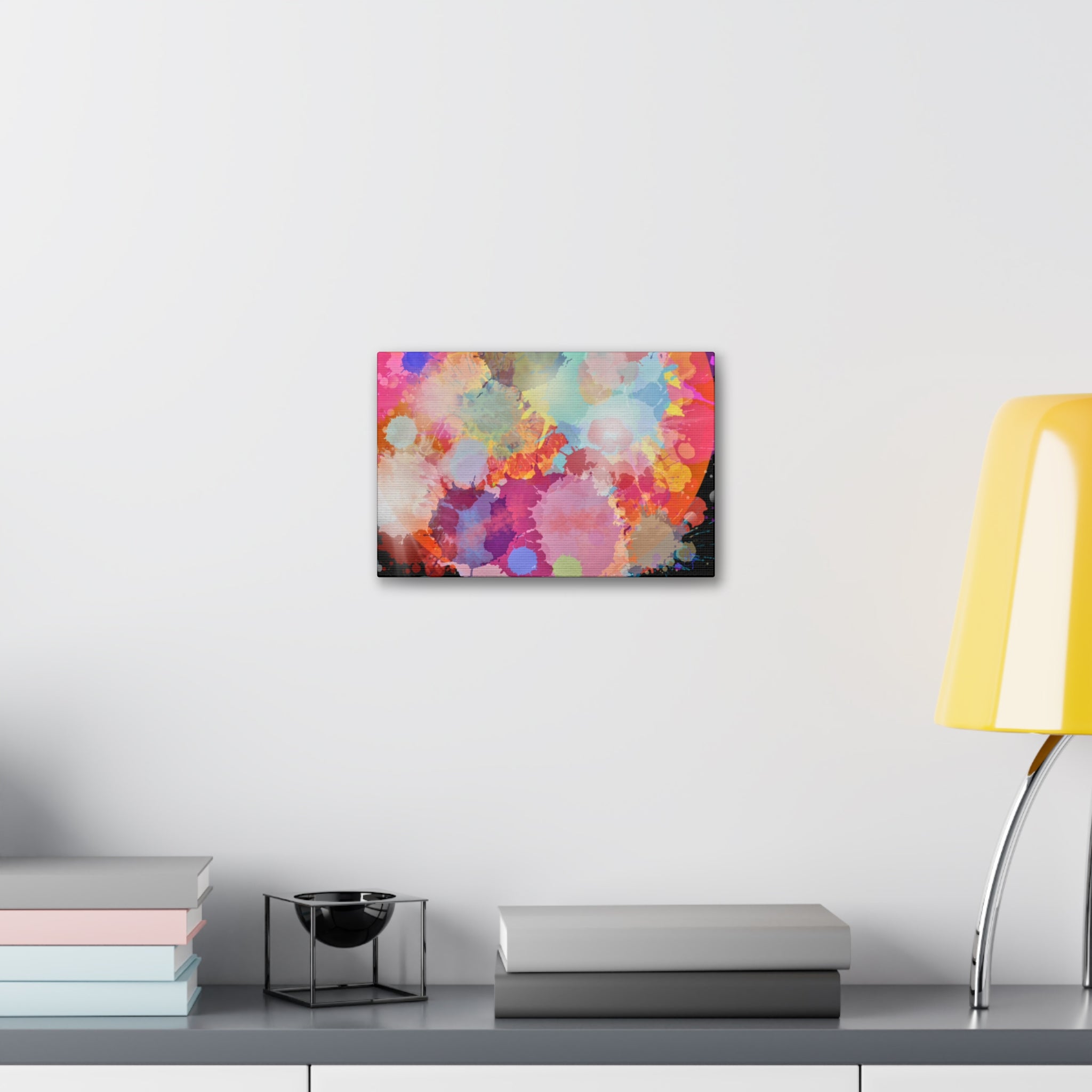 Abstract Color Splash Canvas Print — Vibrant Watercolor Ink Splash Wall Art