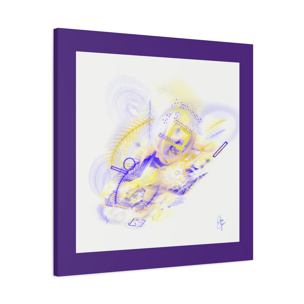 Abstract Feathered Glow Canvas Print — Matte Stretched Wall Art