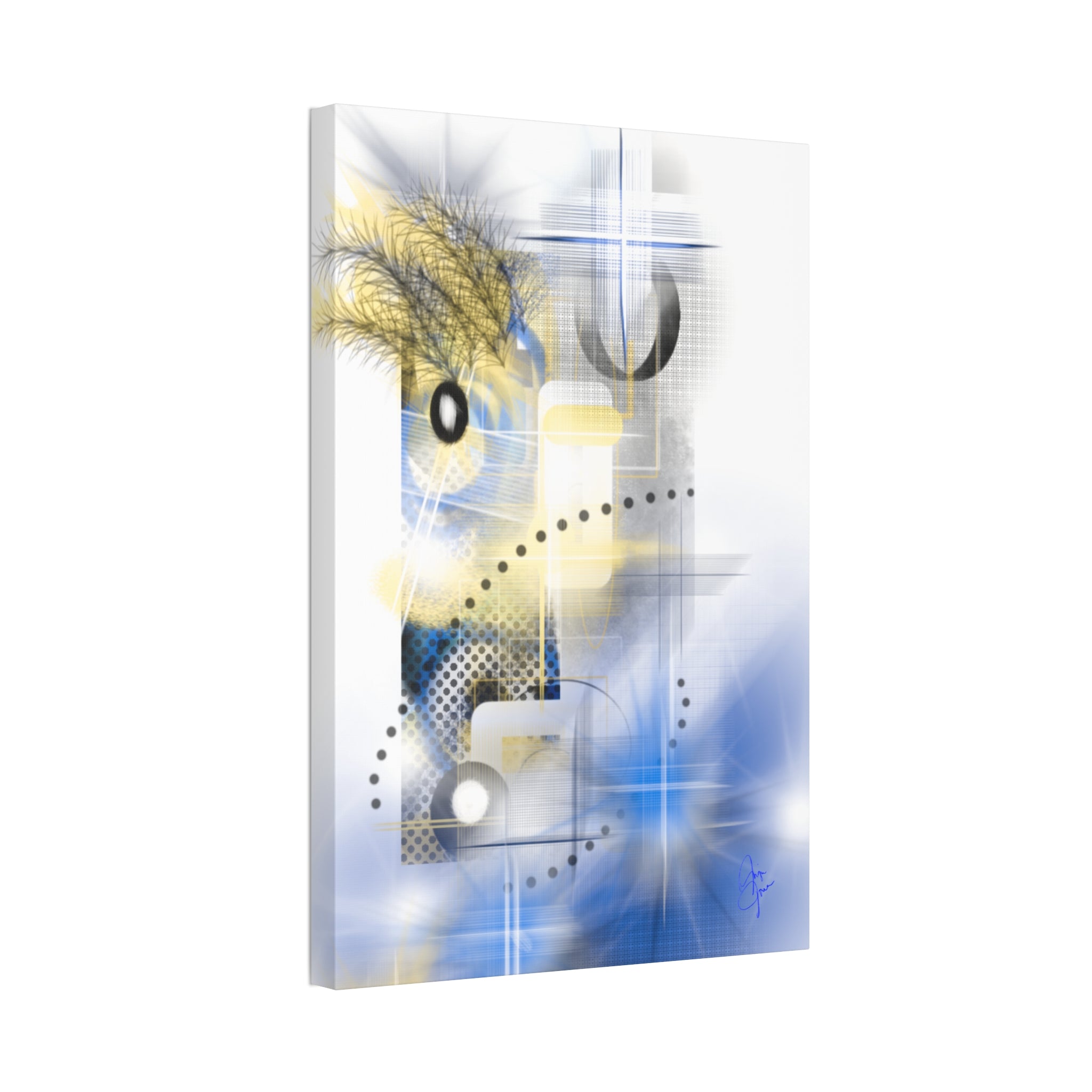 Abstract Parrot Canvas Stretched 1.5"