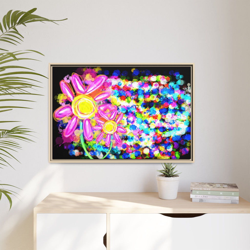 Playful Color Matte Canvas Framed Wall Art