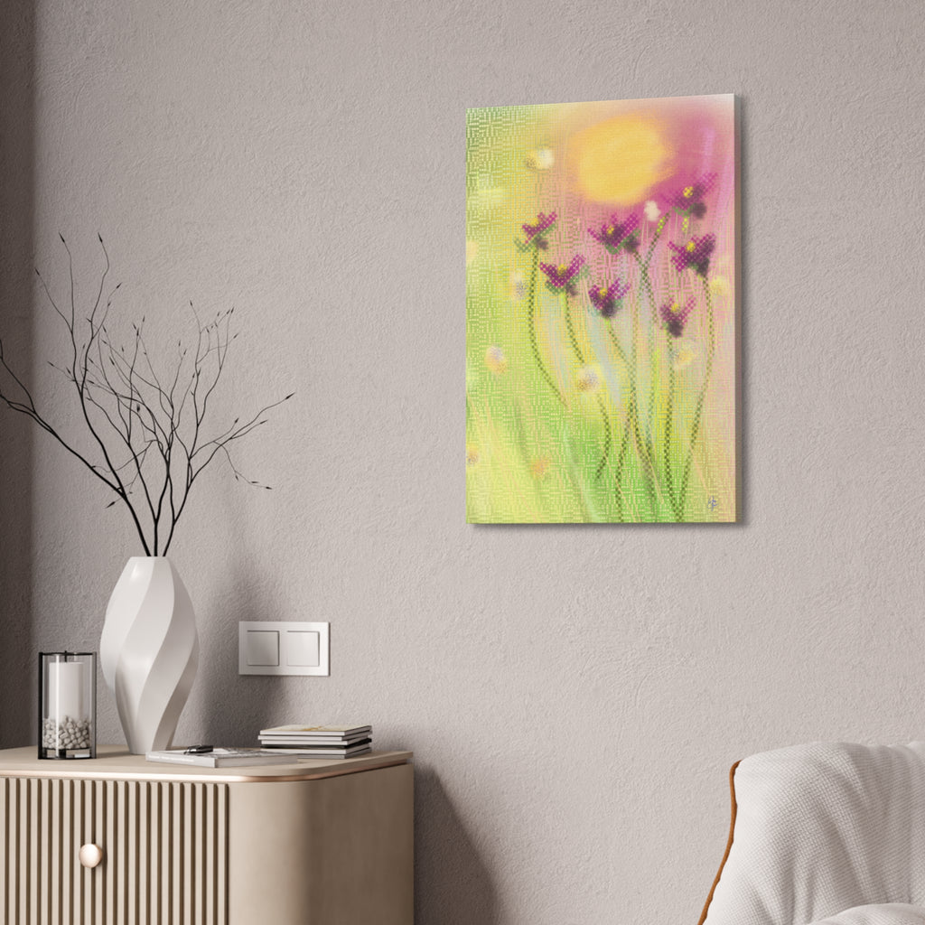 Spring Meadow Floral Canvas Stretched Wall Art (1.5" Depth)