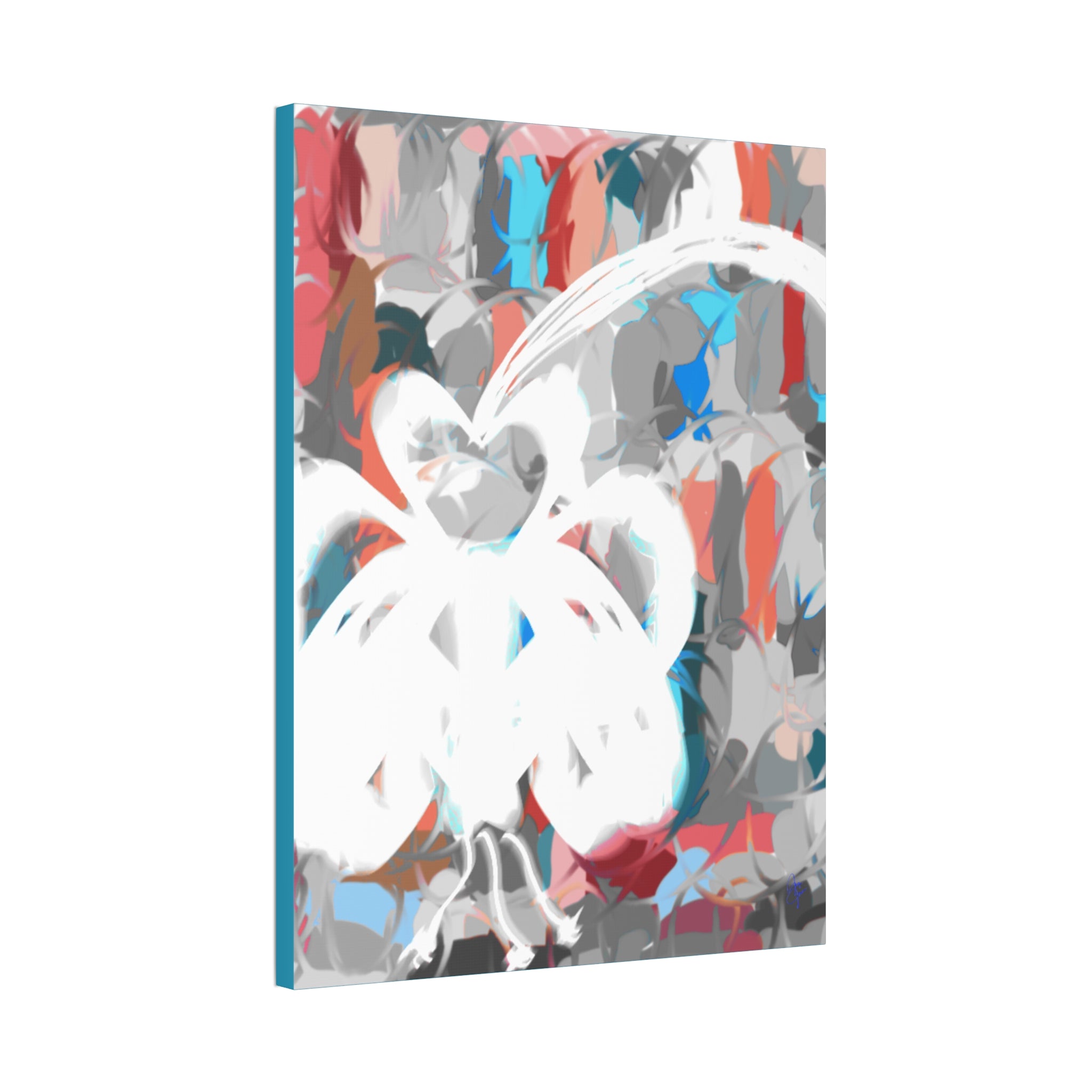 Abstract Coastal Breeze Canvas Print — Modern Stretched Wall Art