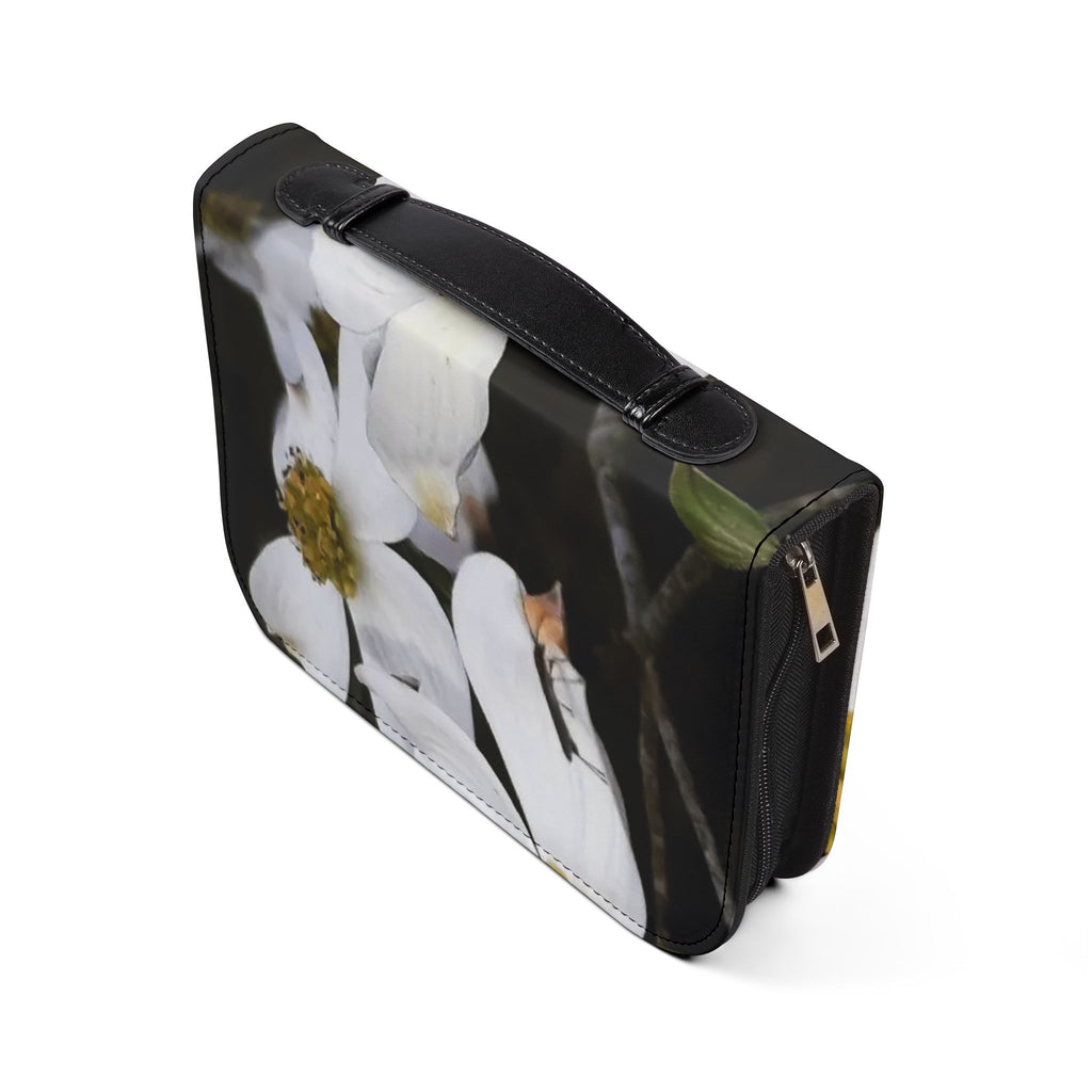 Floral Dogwood Bible Cover — Zippered Floral Scripture Organizer