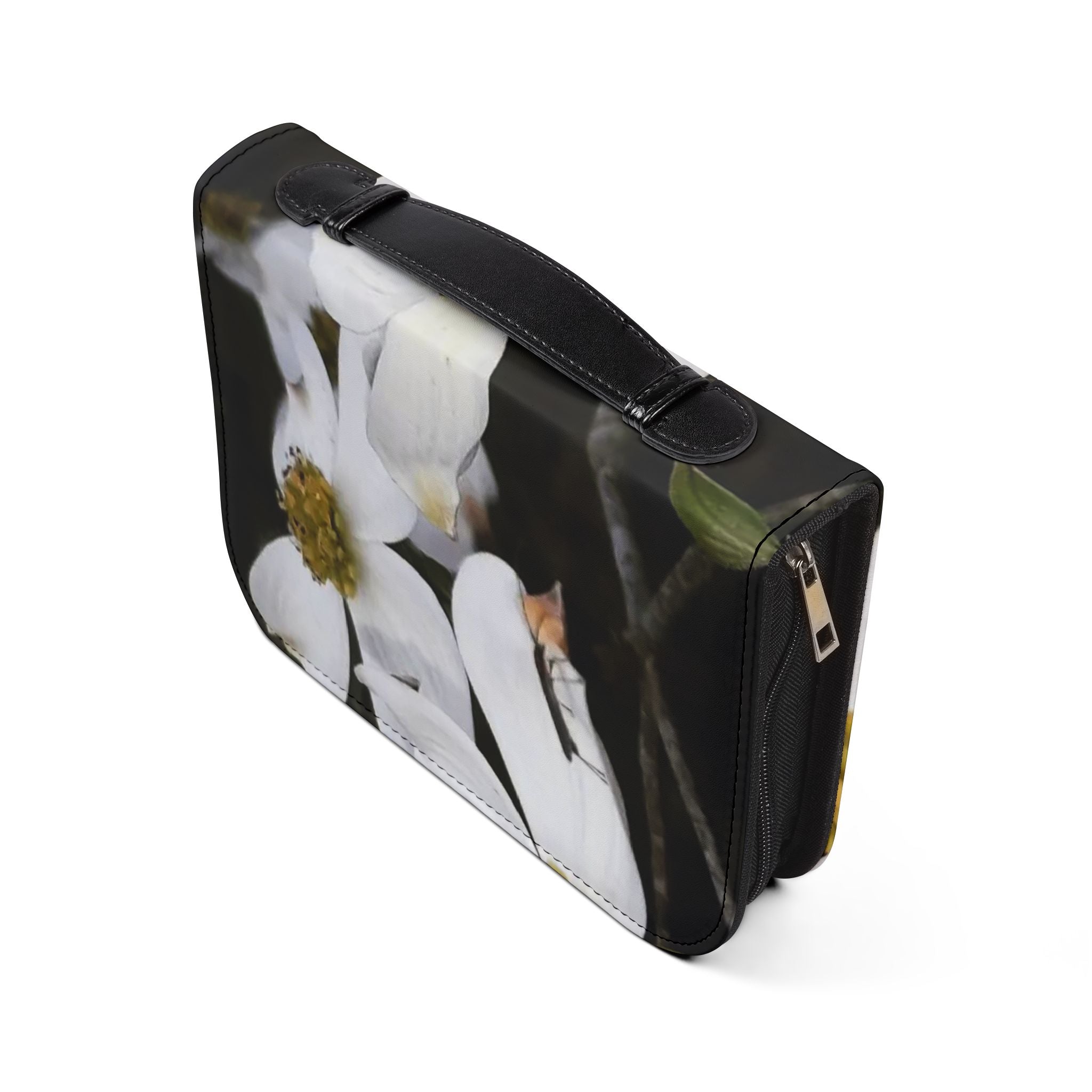Floral Dogwood Bible Cover — Zippered Floral Scripture Organizer