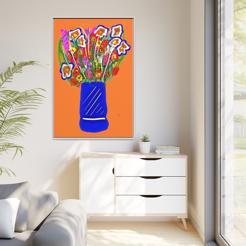 Floral Bouquet Matte Canvas Print — Framed Wall Art