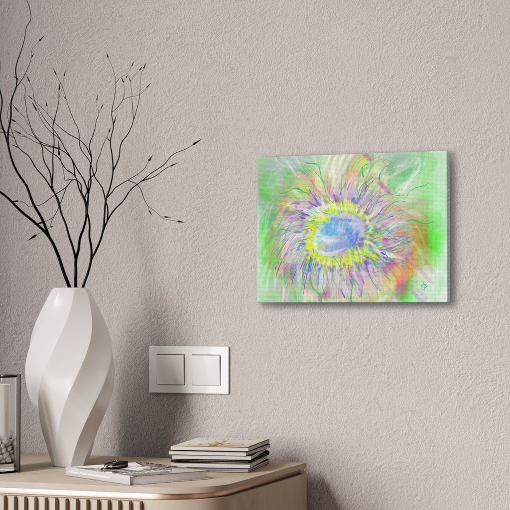 Abstract Pastel Bloom Canvas Print — Floral Wall Art for Living Room & Nursery