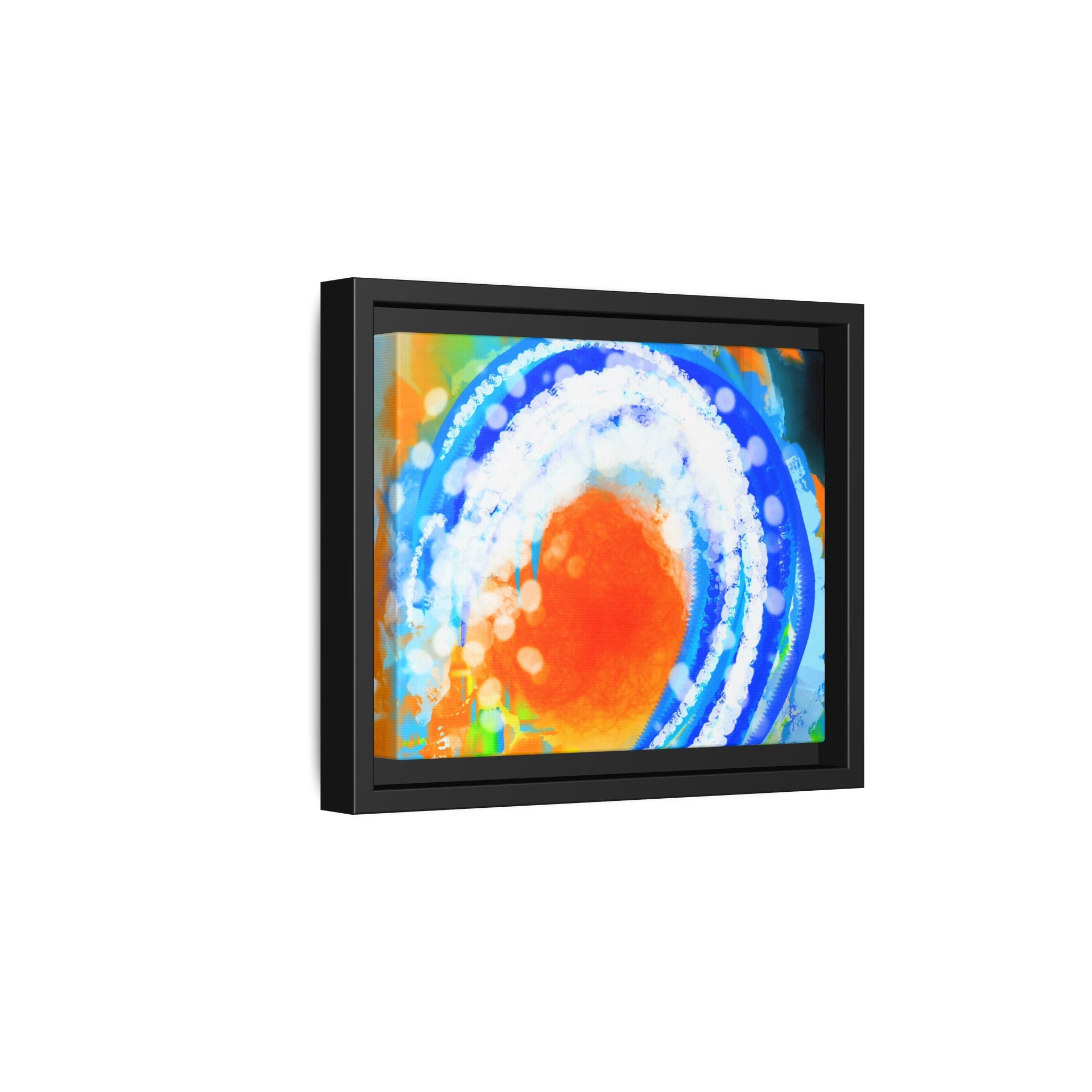 Abstract Ocean Wave Matte Canvas Print — Framed Multi‑Color Wall Art