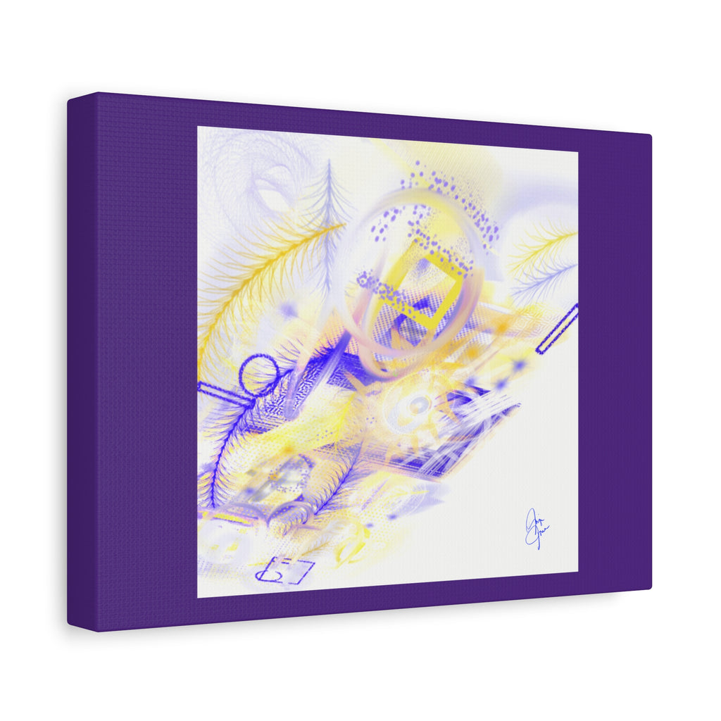 Abstract Feathered Glow Canvas Print — Matte Stretched Wall Art