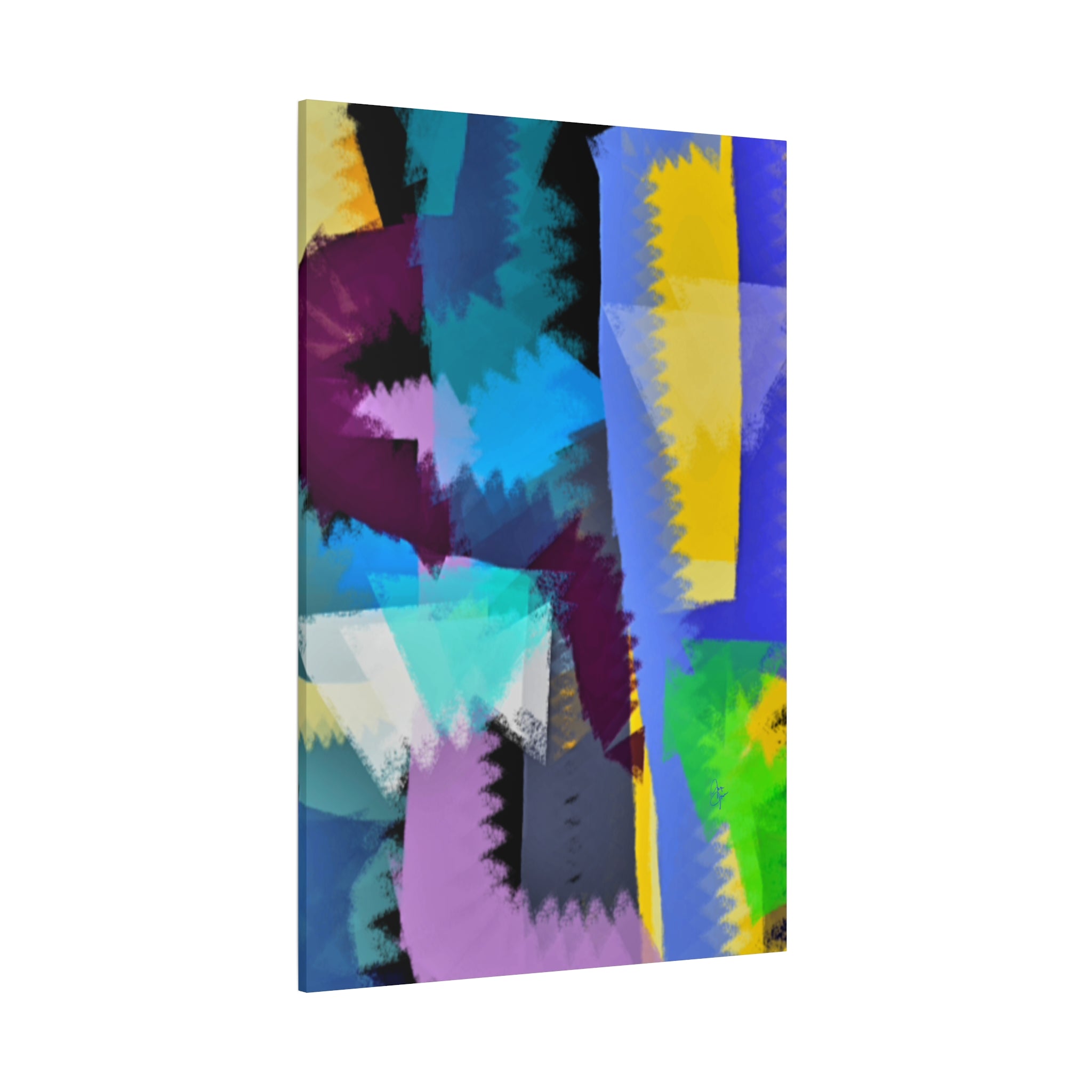 Abstract Color Burst Canvas Print — Vibrant Geometric Wall Art