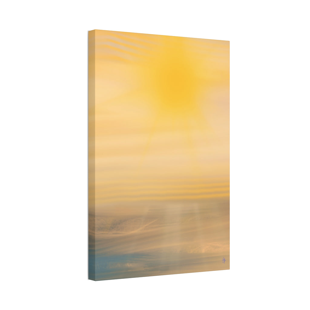 Sunset Blur Abstract Canvas Print – Warm Coastal Wall Art