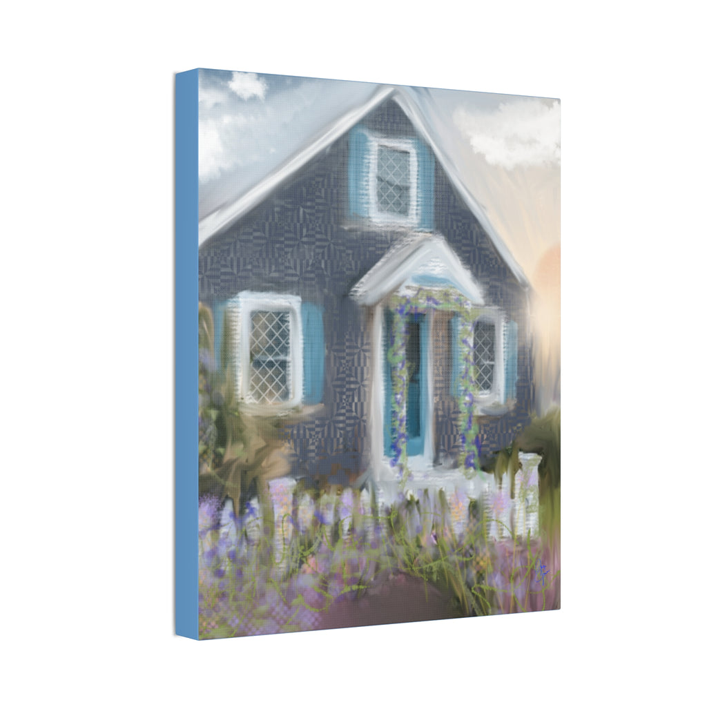 Coastal Cottage Garden Canvas Print — Stretched 1.5" Wall Art