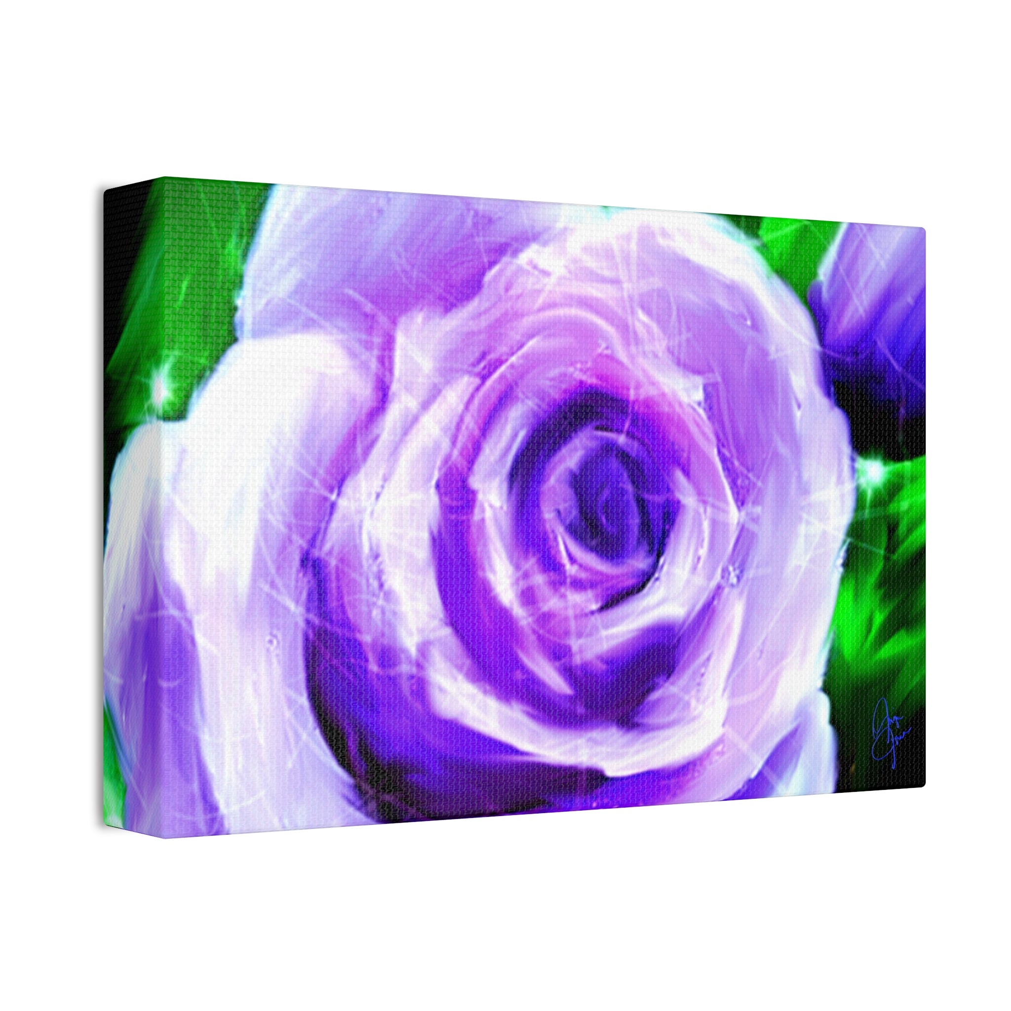 Purple Rose Canvas Print – Stretched 1.5" Floral Wall Art