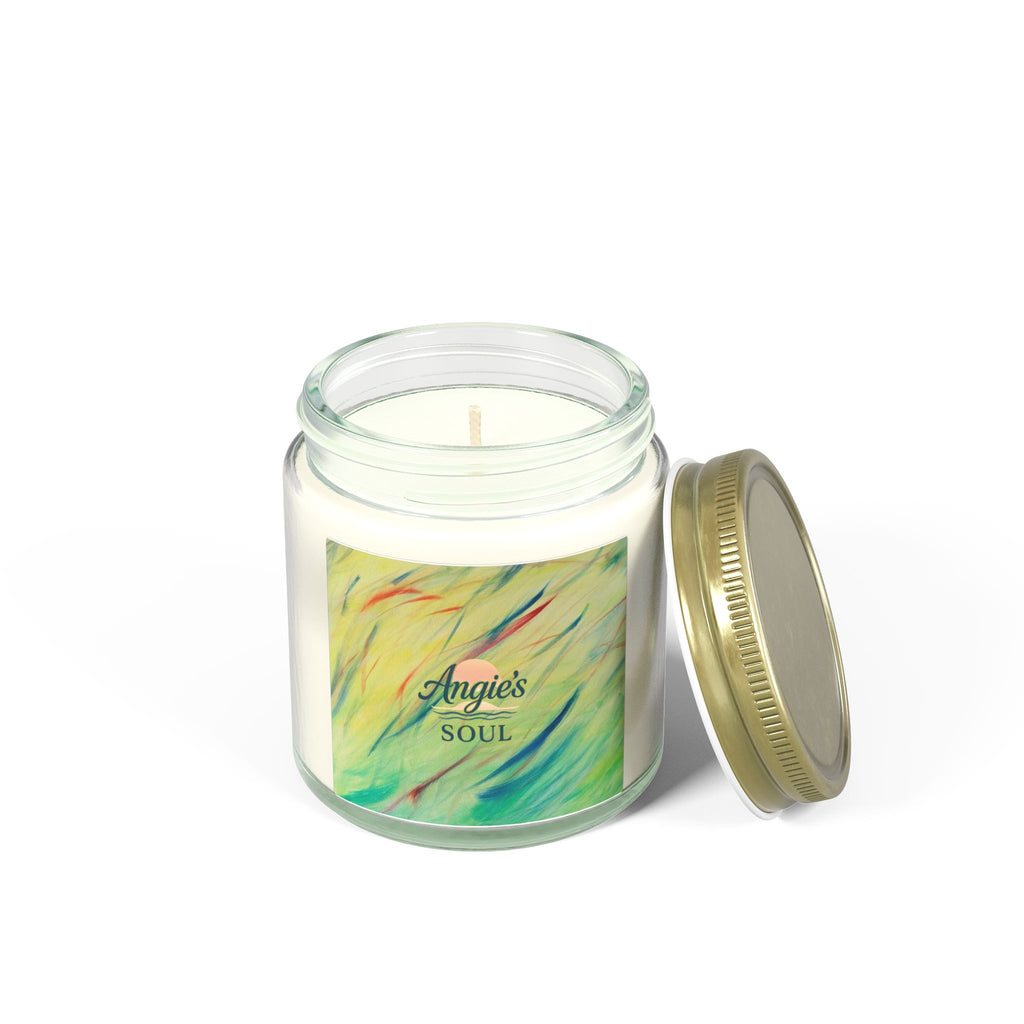Soy Coconut-Apricot Candle — "Angie's Soul" Scented Jar (4oz & 9oz)