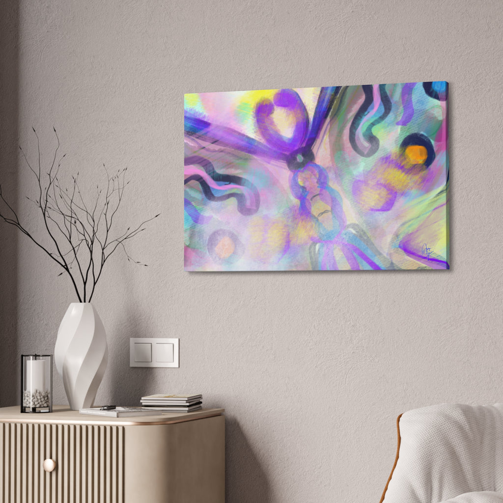 Abstract Pastel Butterfly Canvas — Stretched 1.5" Wall Art
