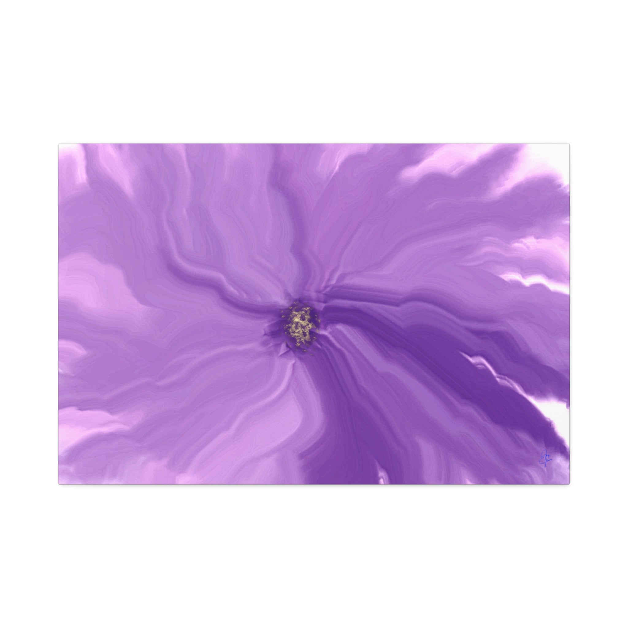 Abstract Purple Swirl Canvas Art – Stretched 1.5"