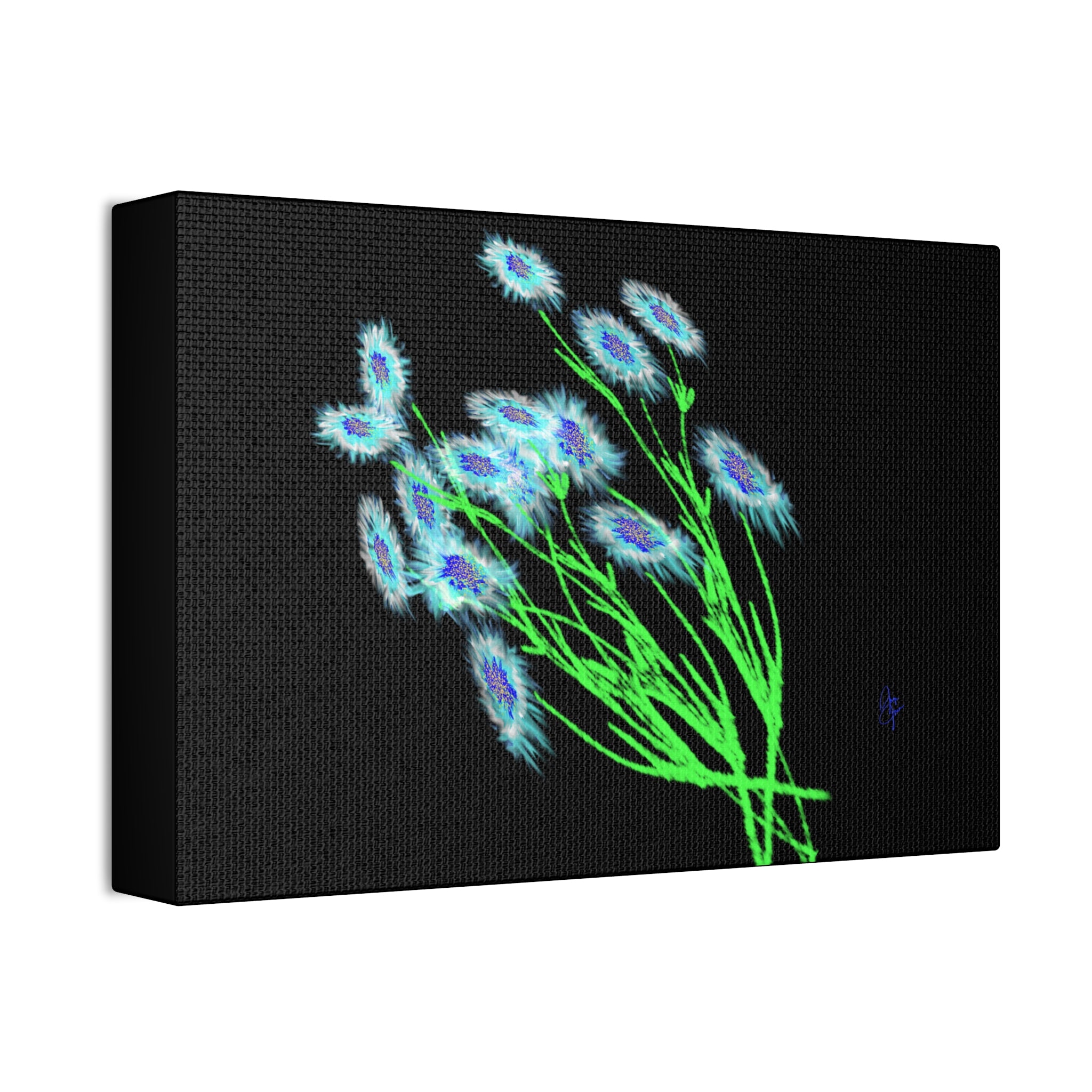 Neon Wildflower Canvas Print