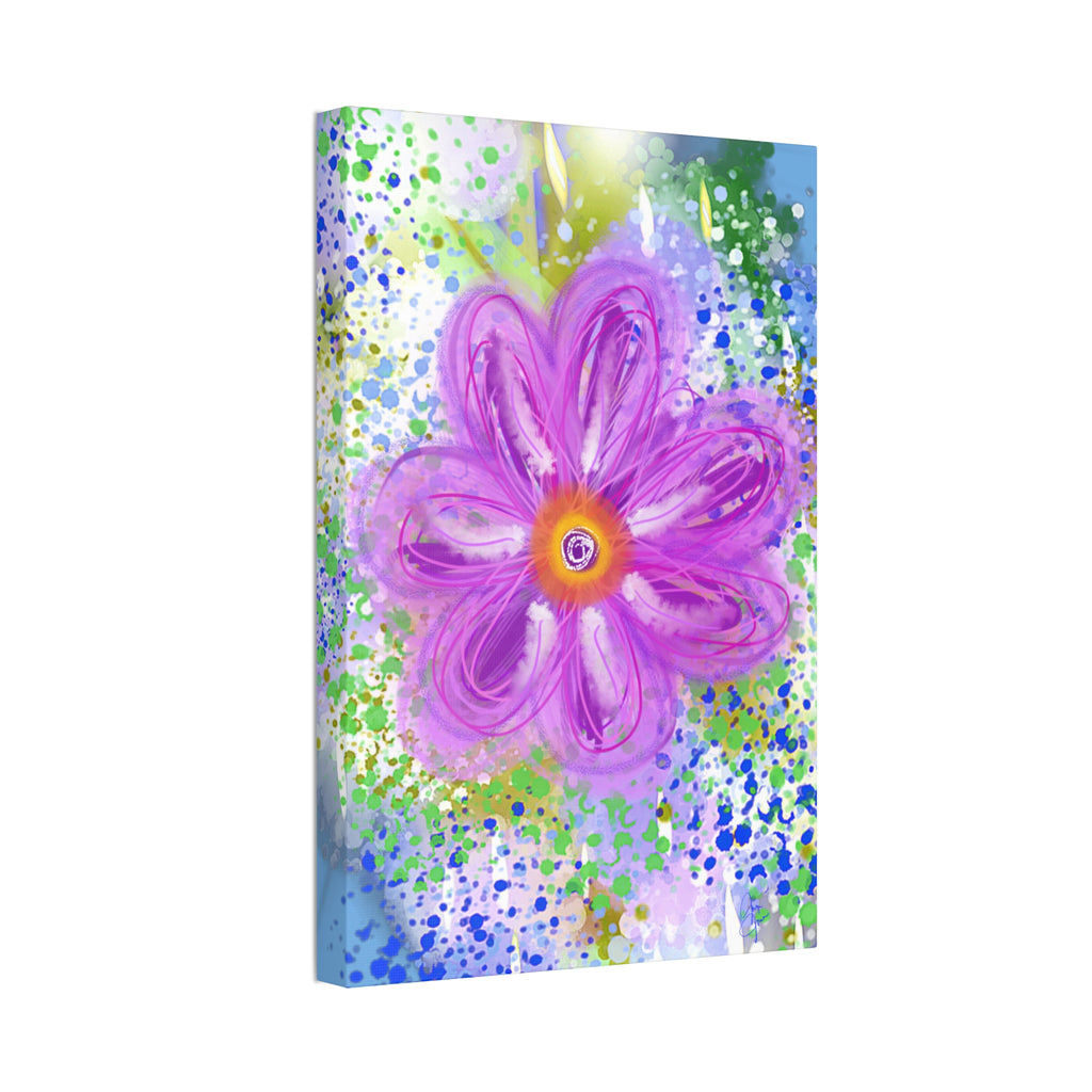 Purple Bloom Floral Canvas - Stretched 1.5" Wall Art