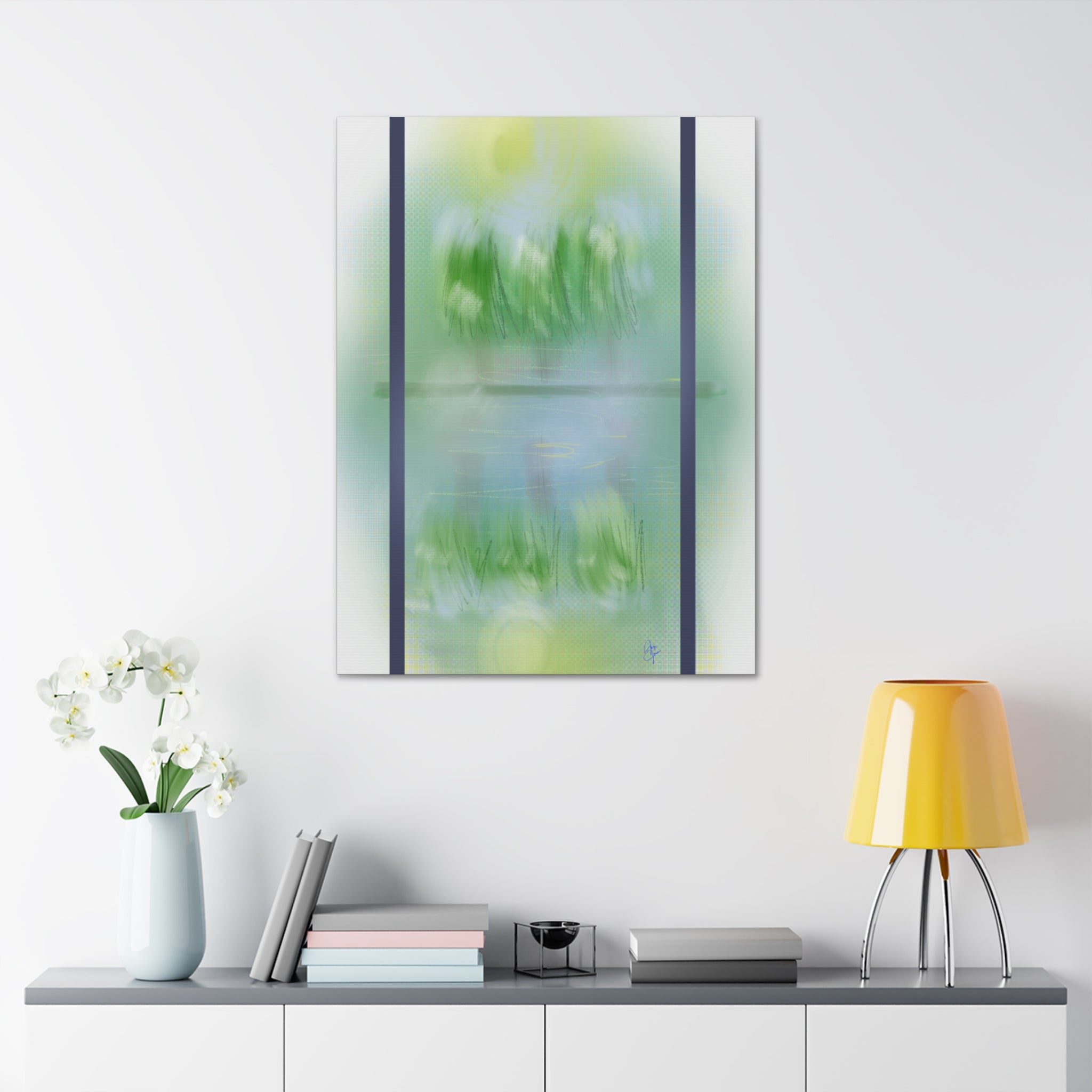 Stretched Canvas Wall Art — 'View Out the Window' Scene