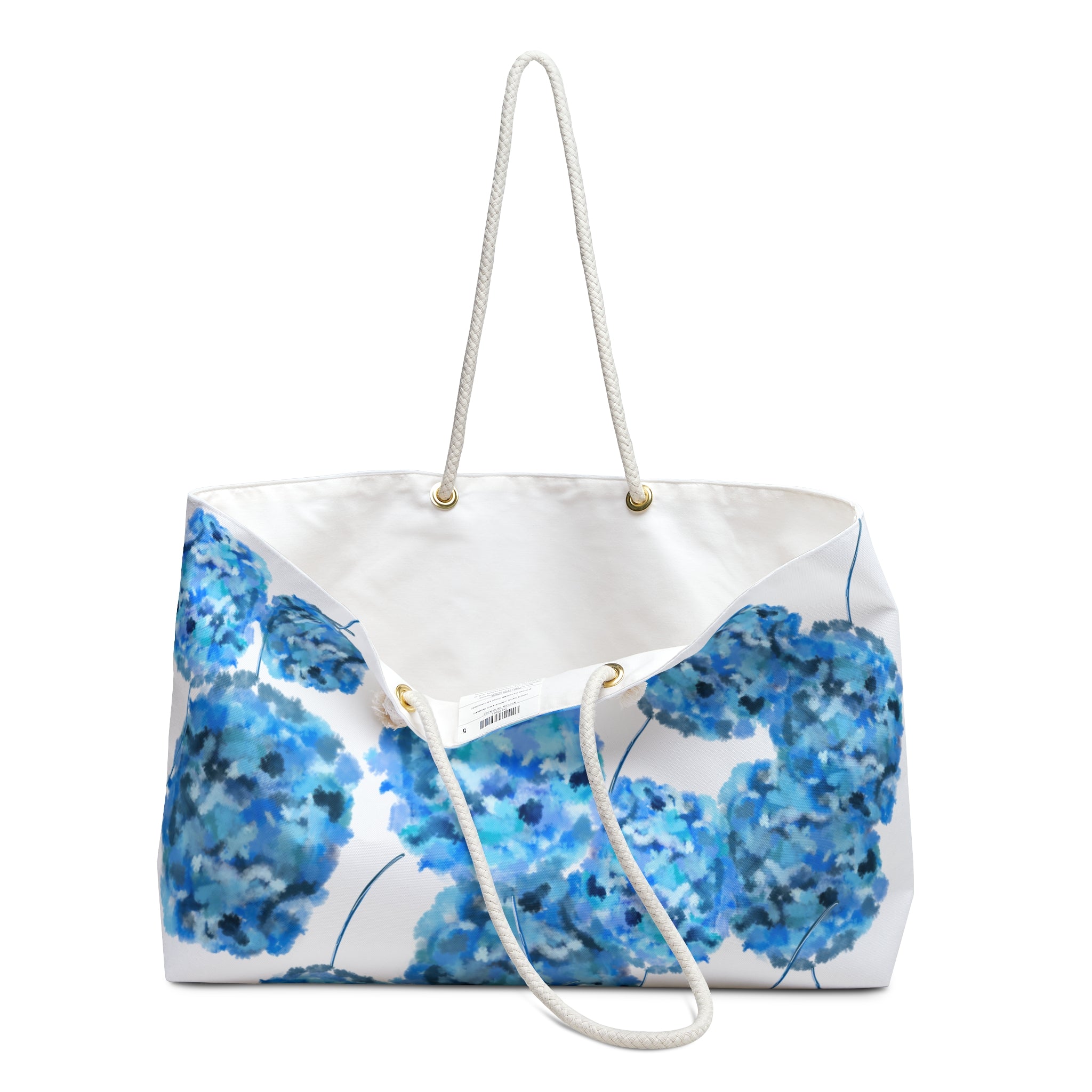 Blue Hydrangea Weekender Bag - Floral Travel Tote