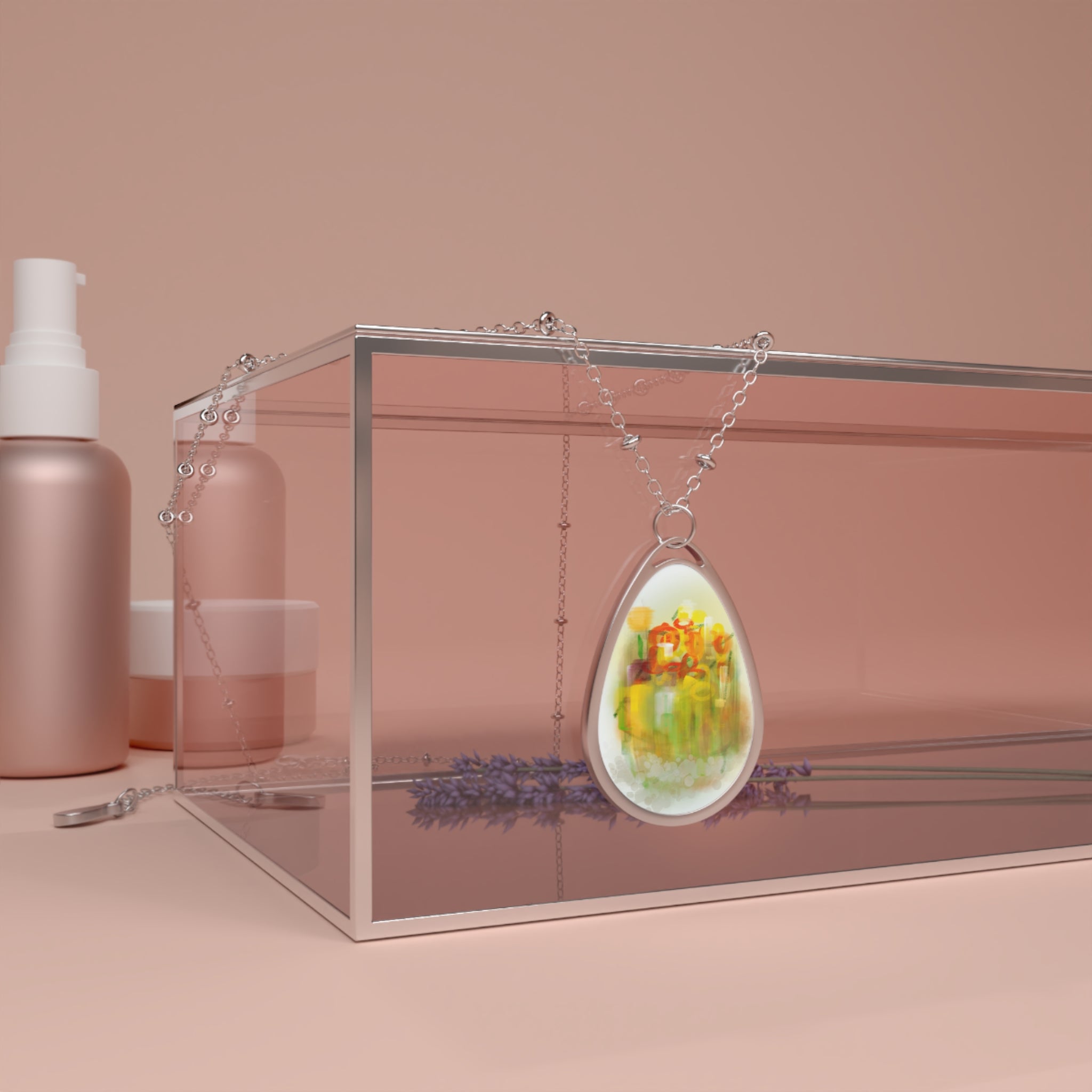 Oval Necklace — "Carry a Painting with You" Pendant