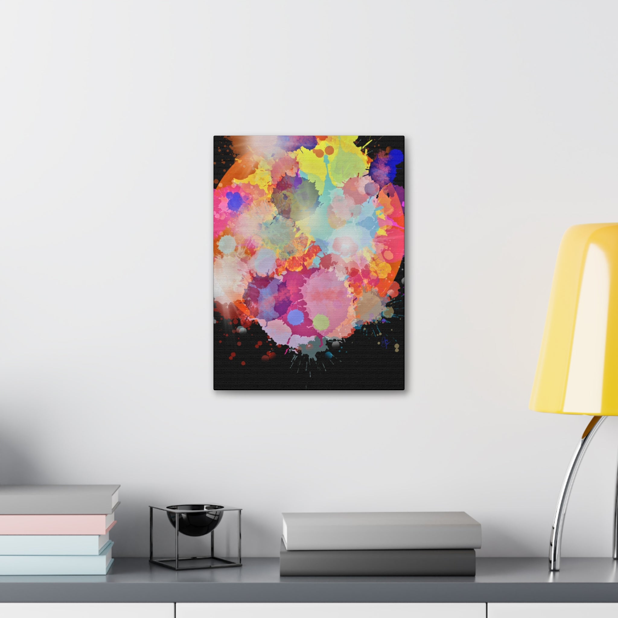 Abstract Color Splash Canvas Print — Vibrant Watercolor Ink Splash Wall Art