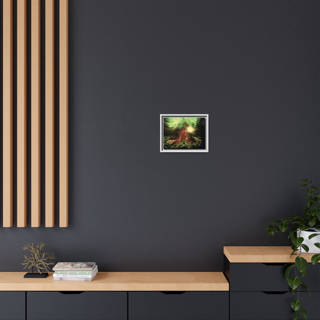 Sunset Tree Matte Canvas Framed Wall Art