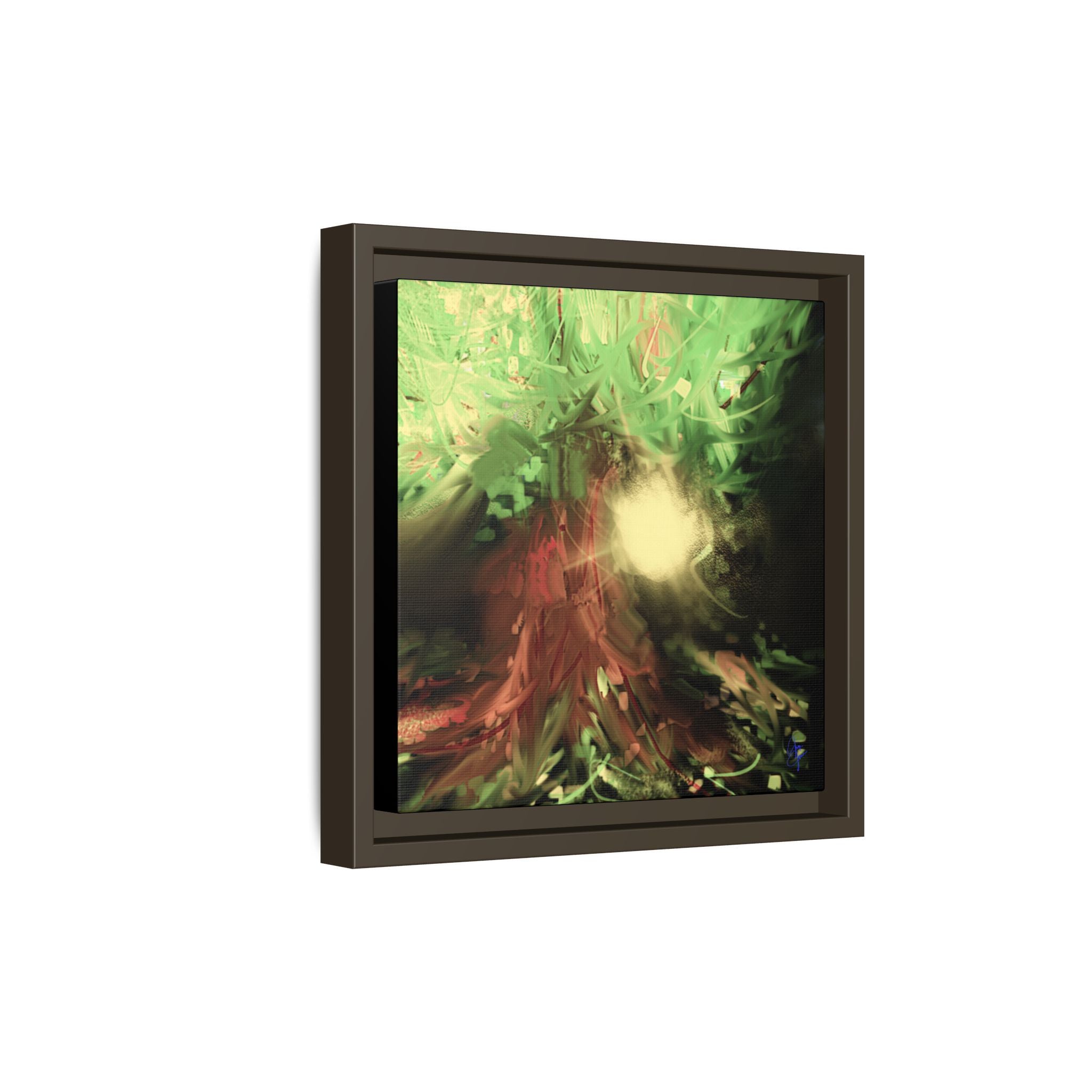 Sunset Tree Matte Canvas Framed Wall Art