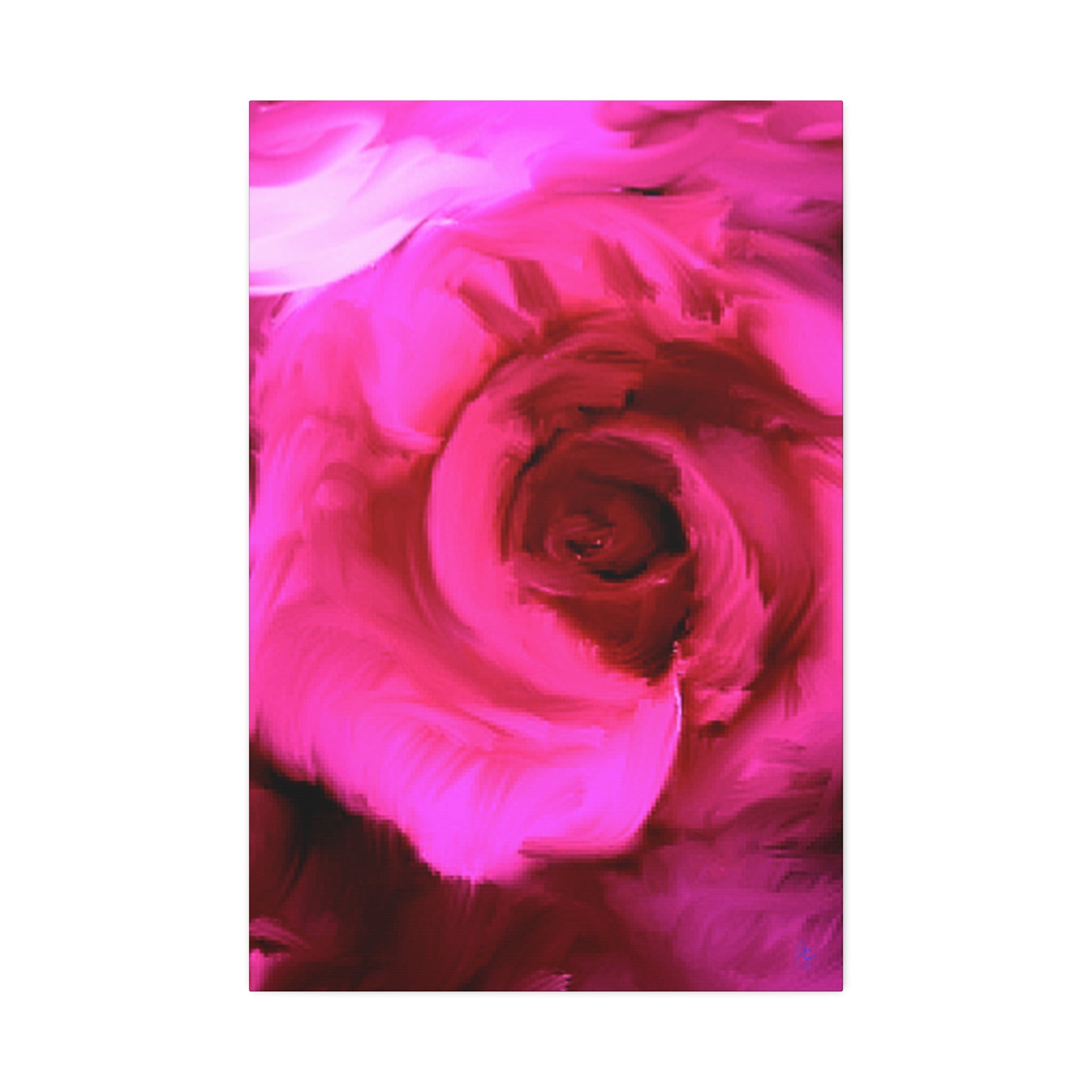 Pink Rose Abstract Canvas Print — Stretched 1.5" Wall Art