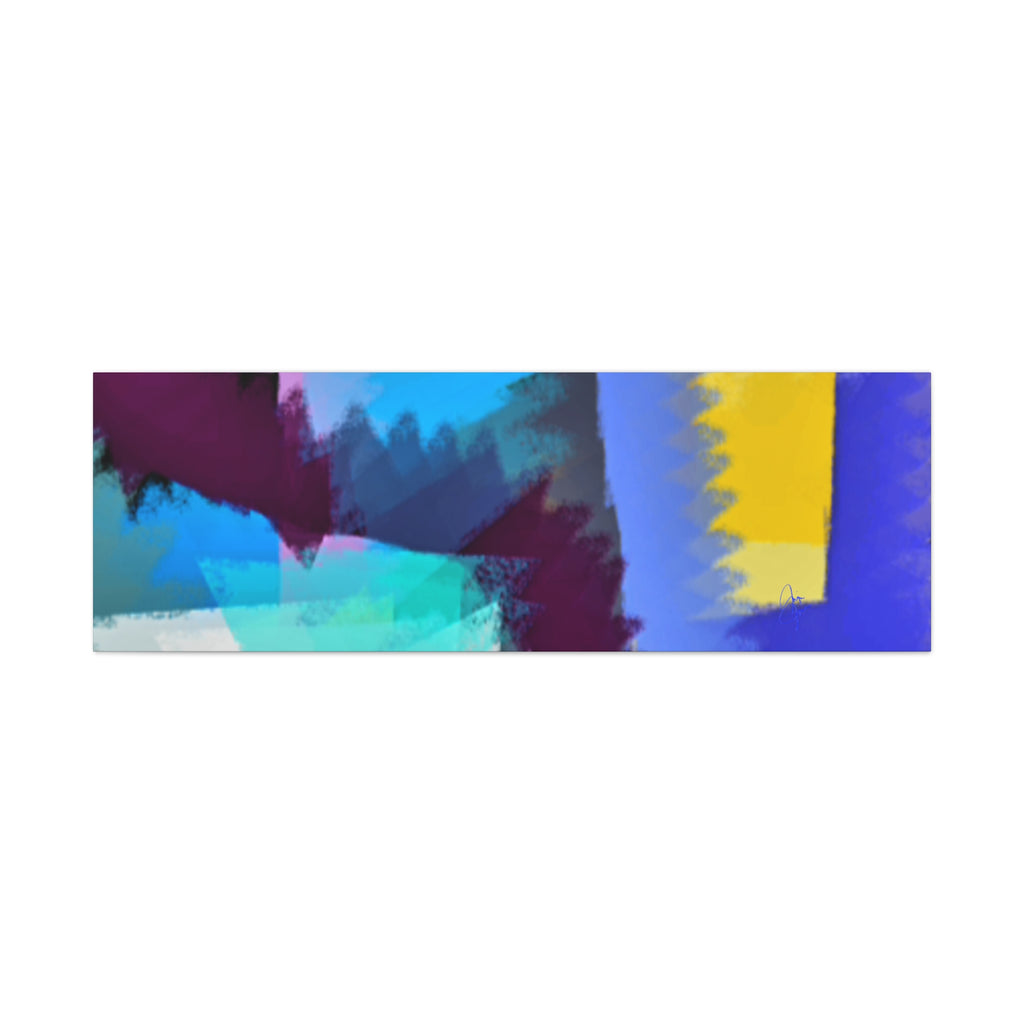 Abstract Color Burst Canvas Print — Vibrant Geometric Wall Art