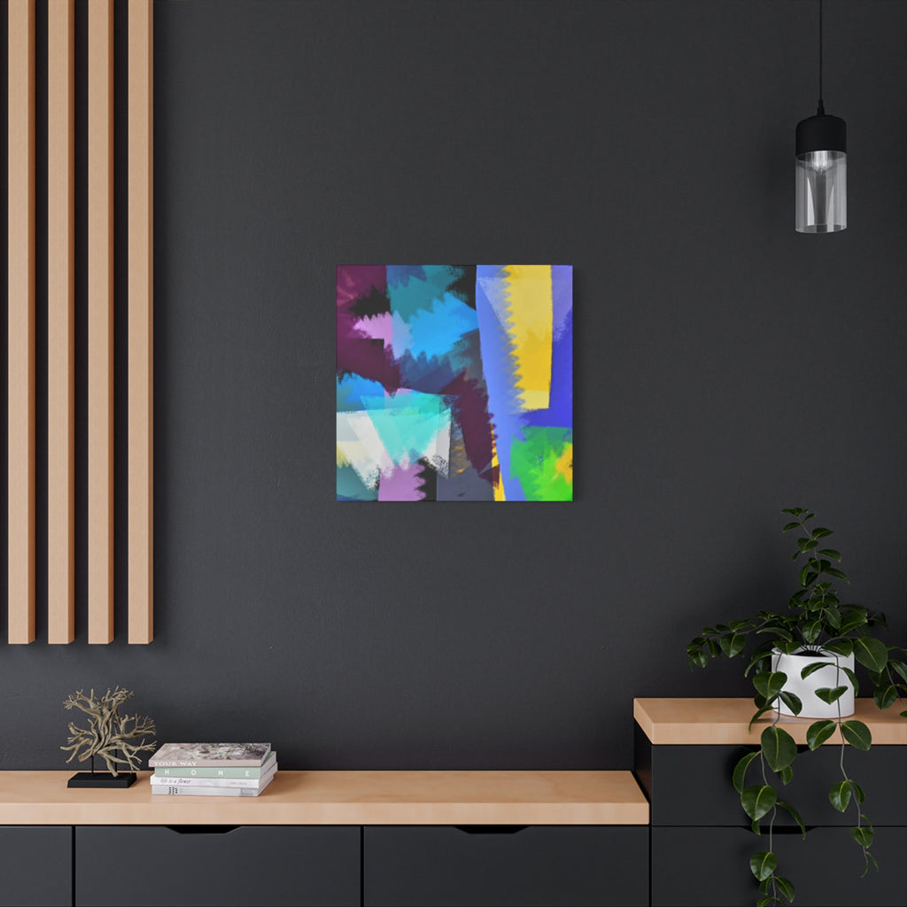 Abstract Color Burst Canvas Print — Vibrant Geometric Wall Art