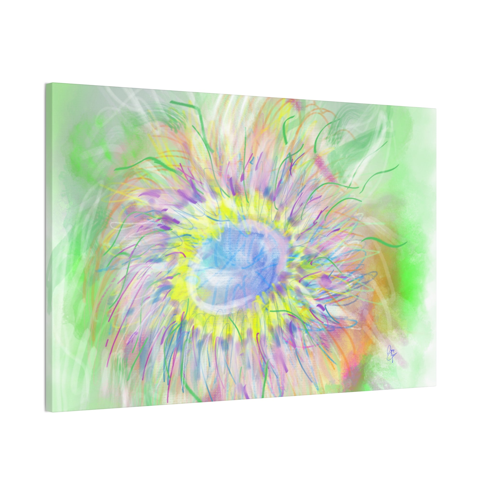 Abstract Pastel Bloom Canvas Print — Floral Wall Art for Living Room & Nursery