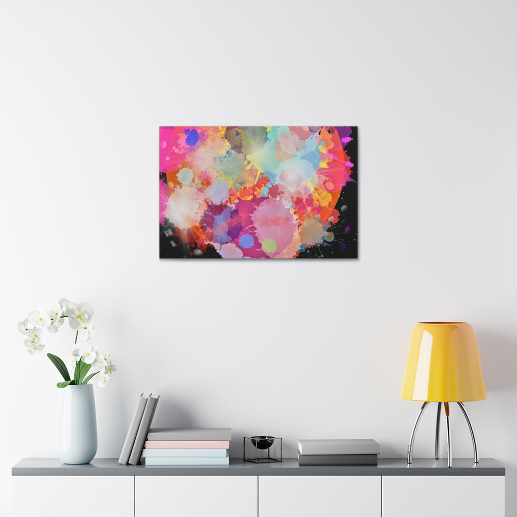 Abstract Color Splash Canvas Print — Vibrant Watercolor Ink Splash Wall Art