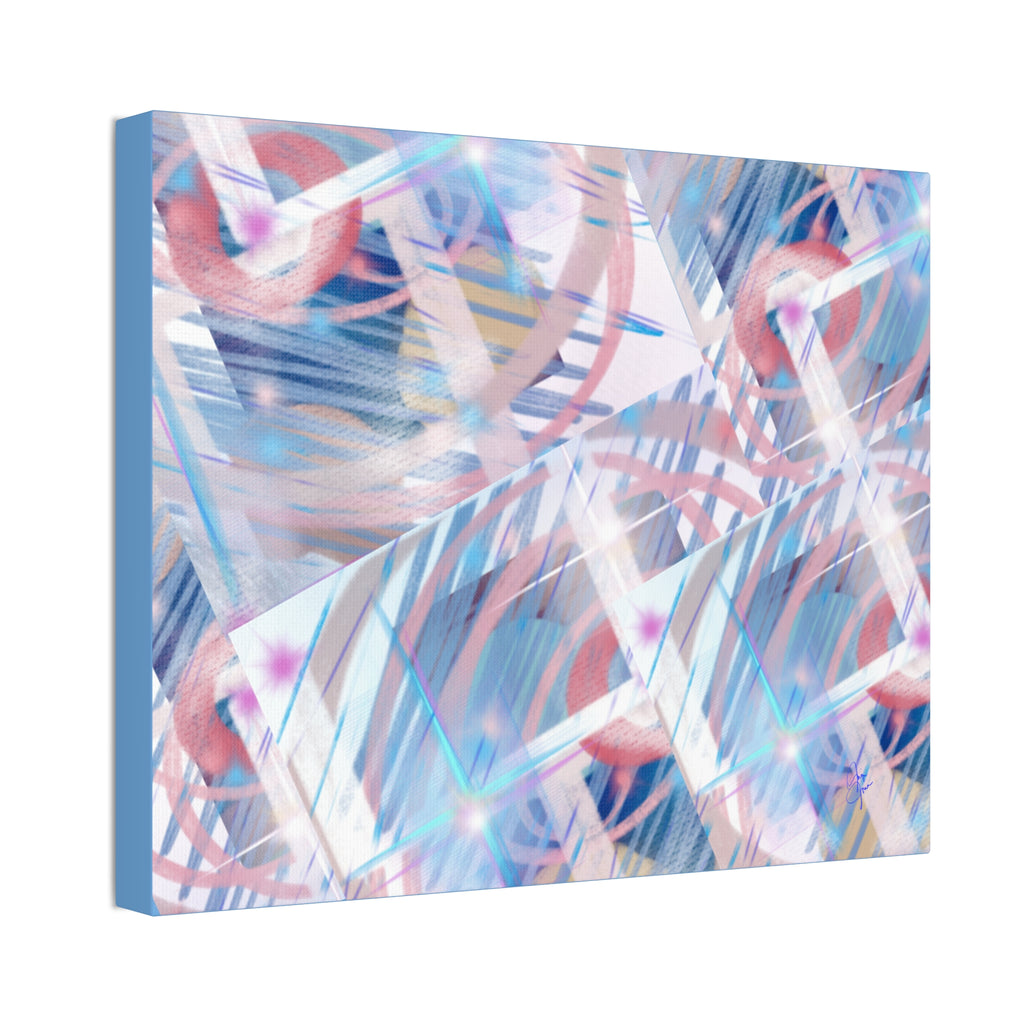 Abstract Pastel Flamingo Canvas Stretch 1.5" - Modern Tropical Wall Art