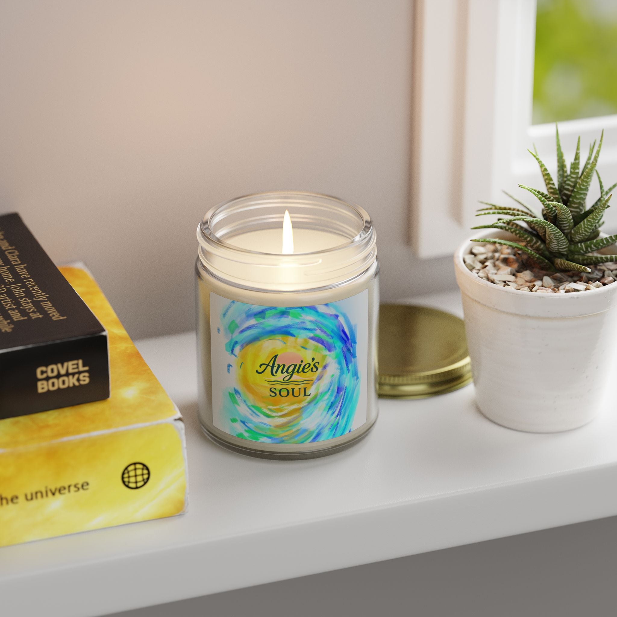 Coconut Apricot Scented Candle (4oz/9oz) — "Angie’s Soul" Jar Candle