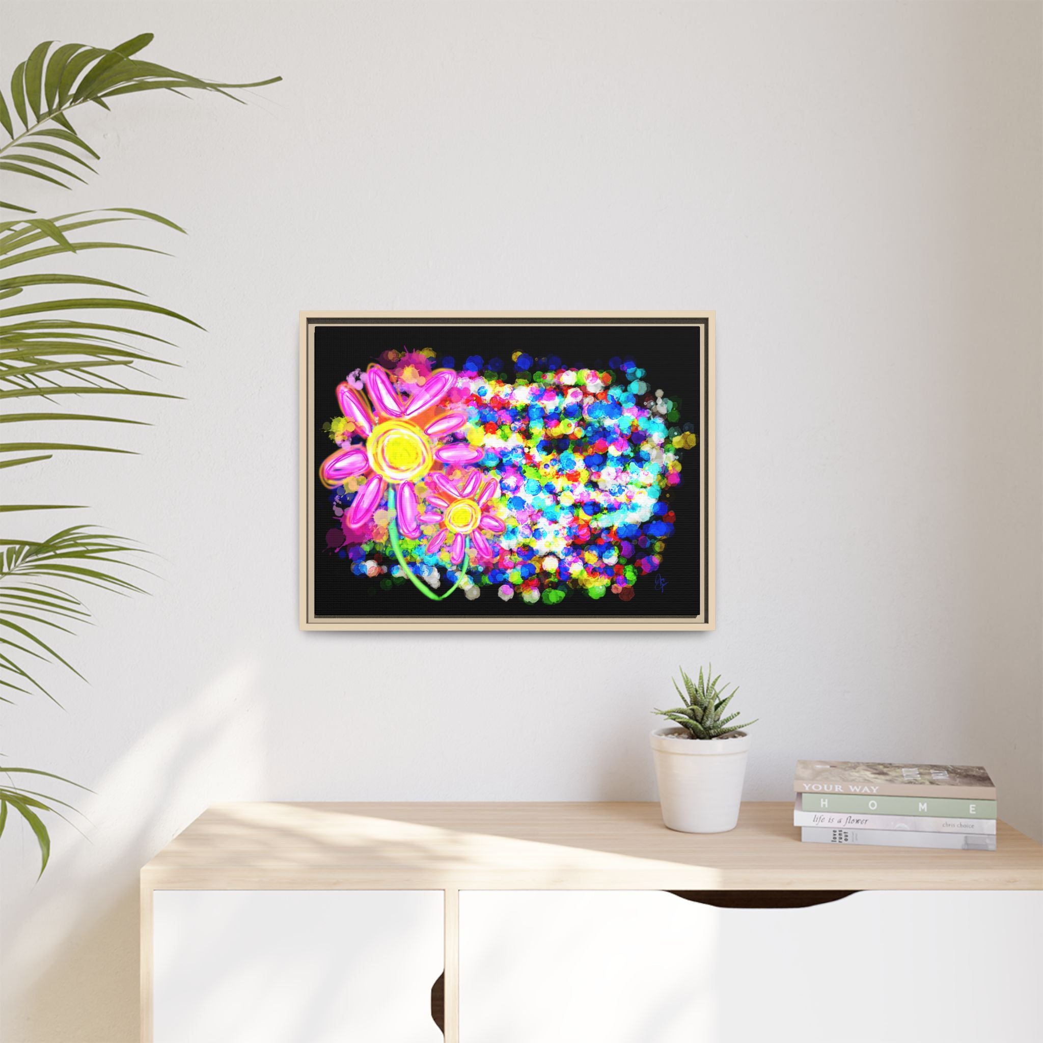 Playful Color Matte Canvas Framed Wall Art