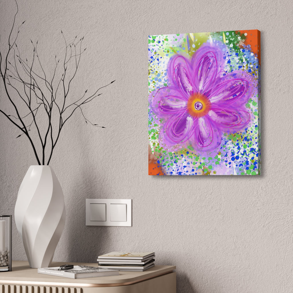 Purple Bloom Floral Canvas - Stretched 1.5" Wall Art