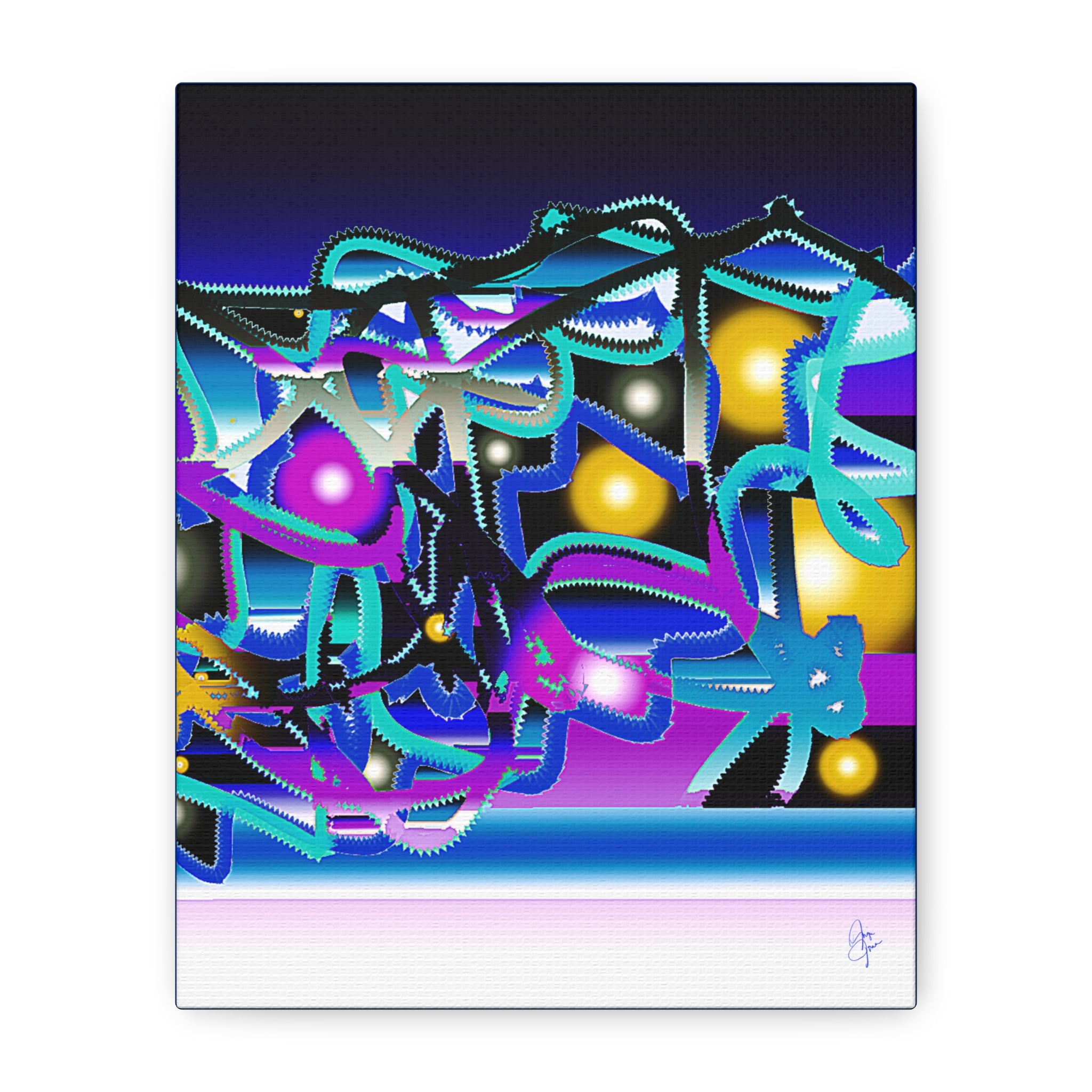 Contemporary City Lights Matte Canvas Wall Art — Stretched 1.25"