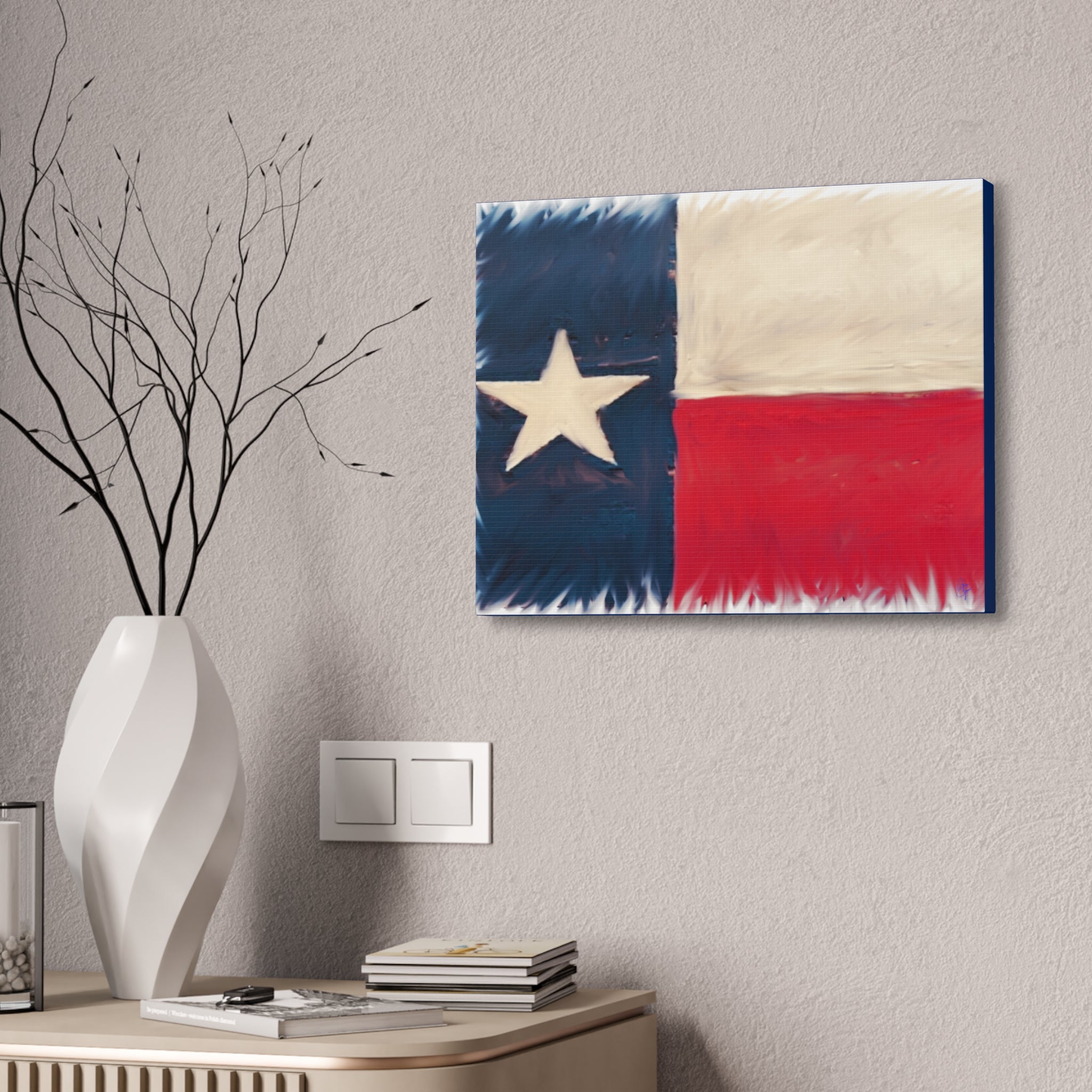 Texas Pride Canvas Stretched 1.5" - Patriotic Home Wall Art