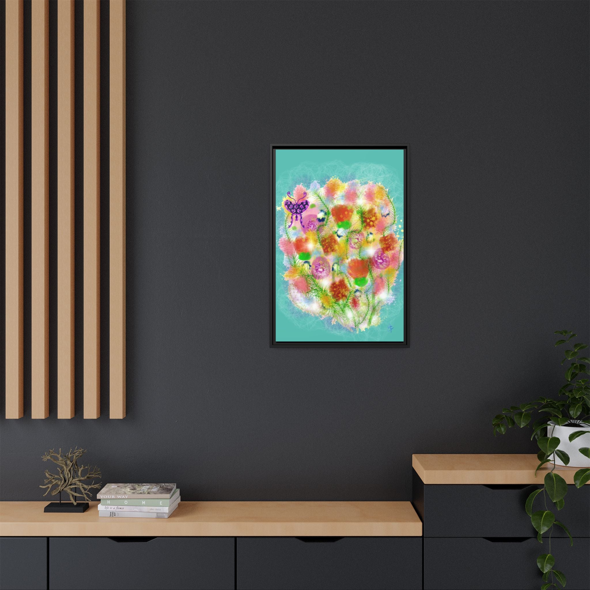 Matte Canvas, Framed (Multi-color)