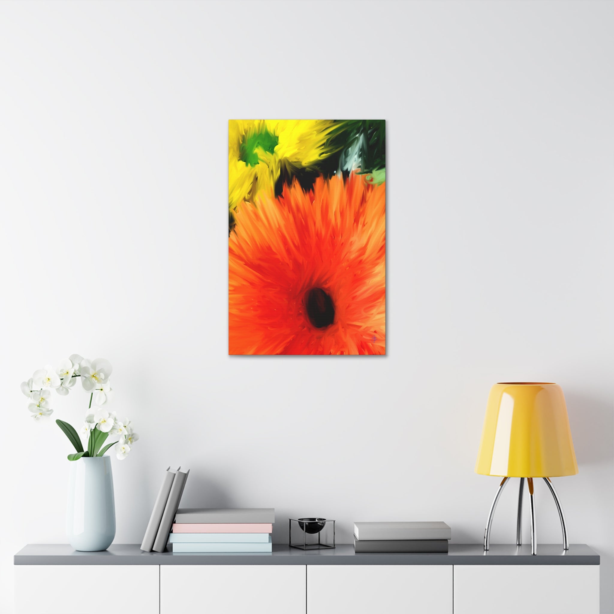 Sunflower Burst Canvas Wall Art - Stretched 1.5"
