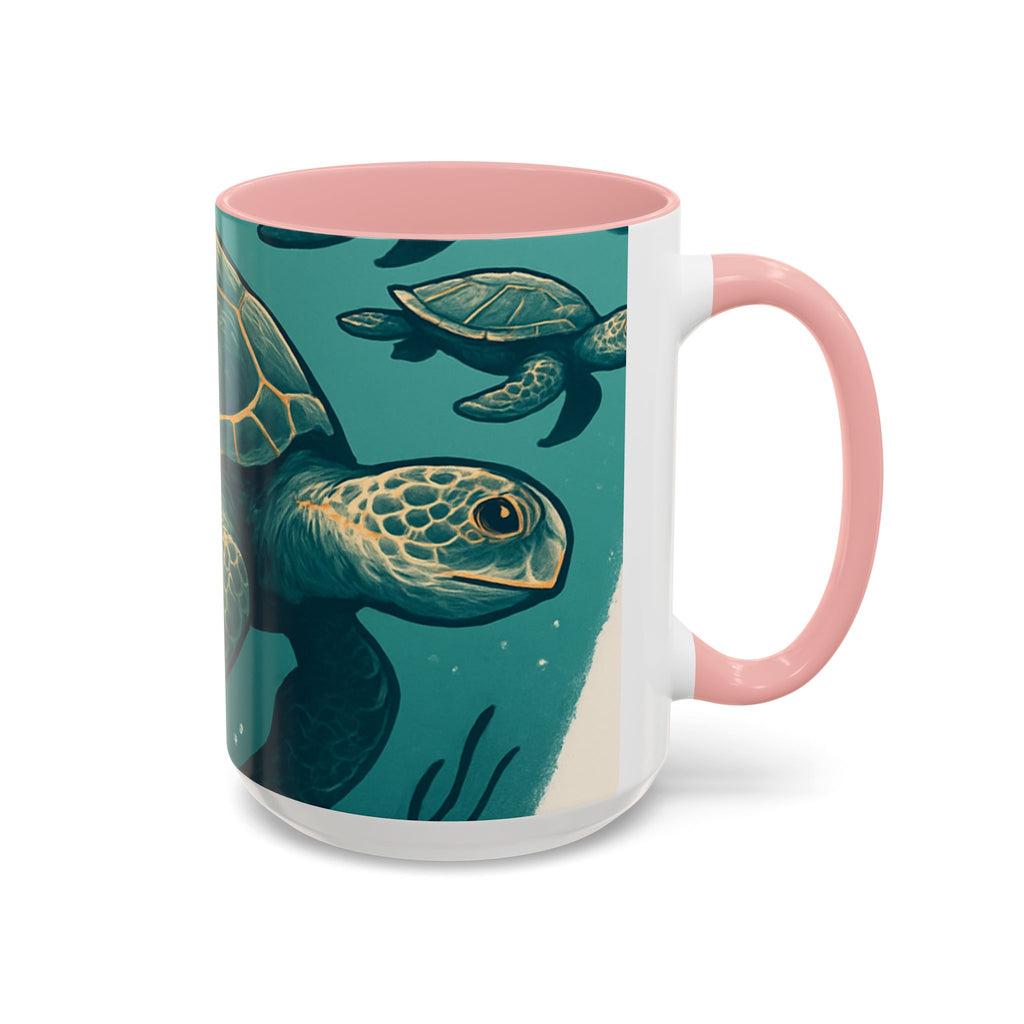 Tropical Turtle Accent Coffee Mug