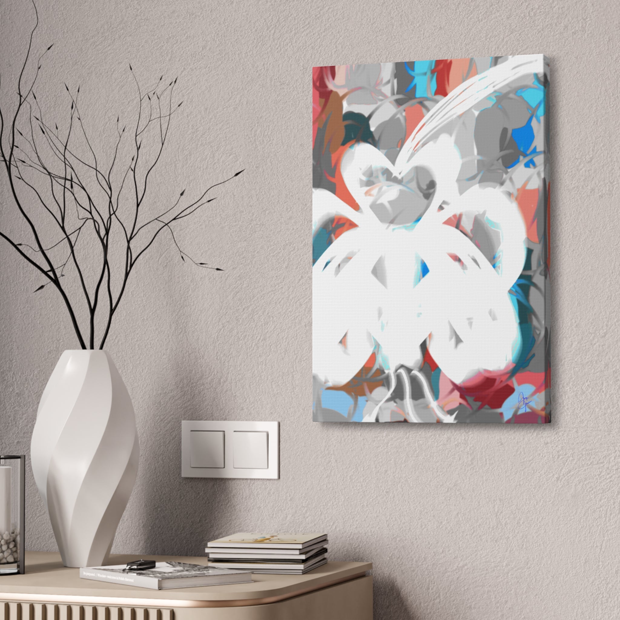 Abstract Coastal Breeze Canvas Print — Modern Stretched Wall Art