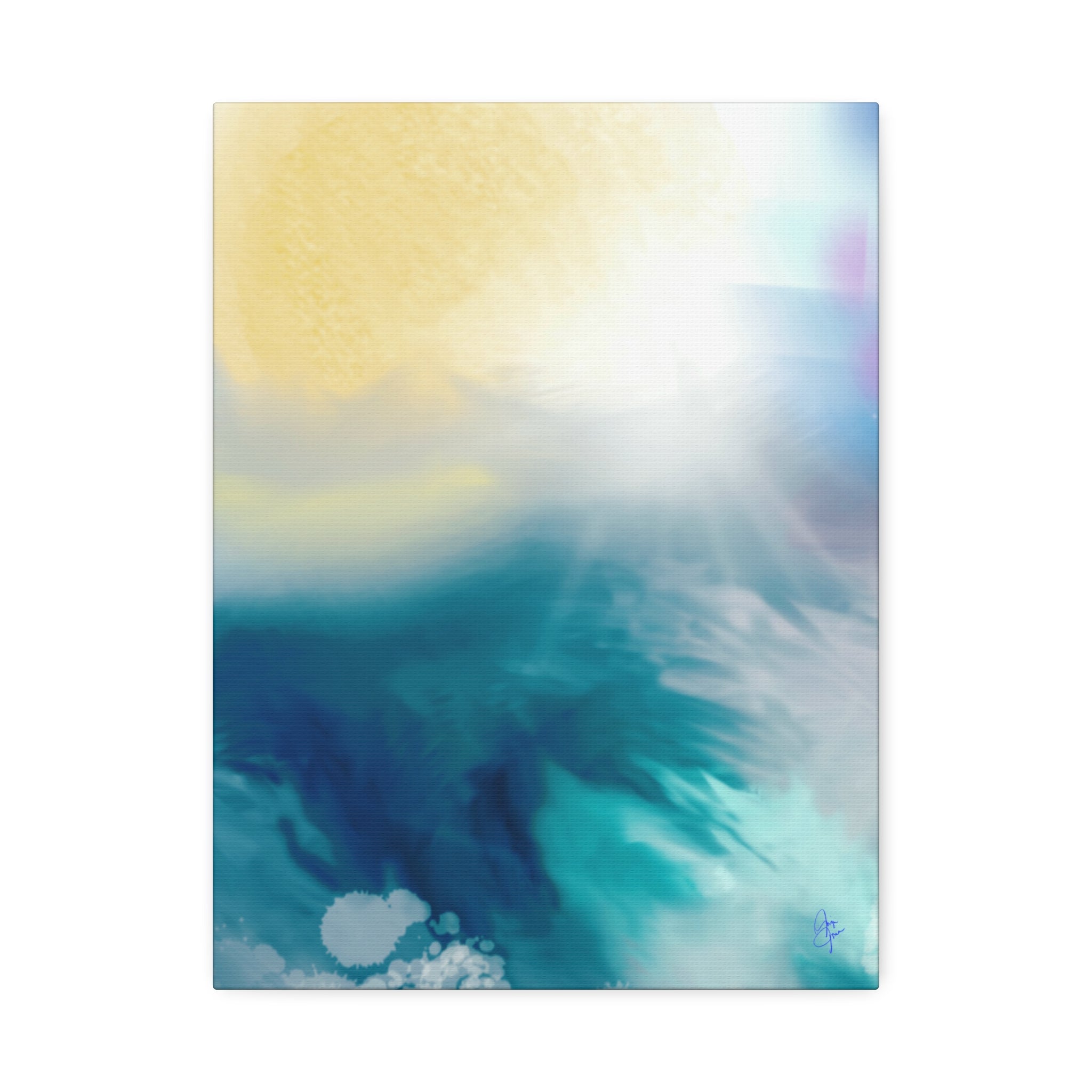 Ocean Sunrise Abstract Canvas Print — Stretched 1.5"